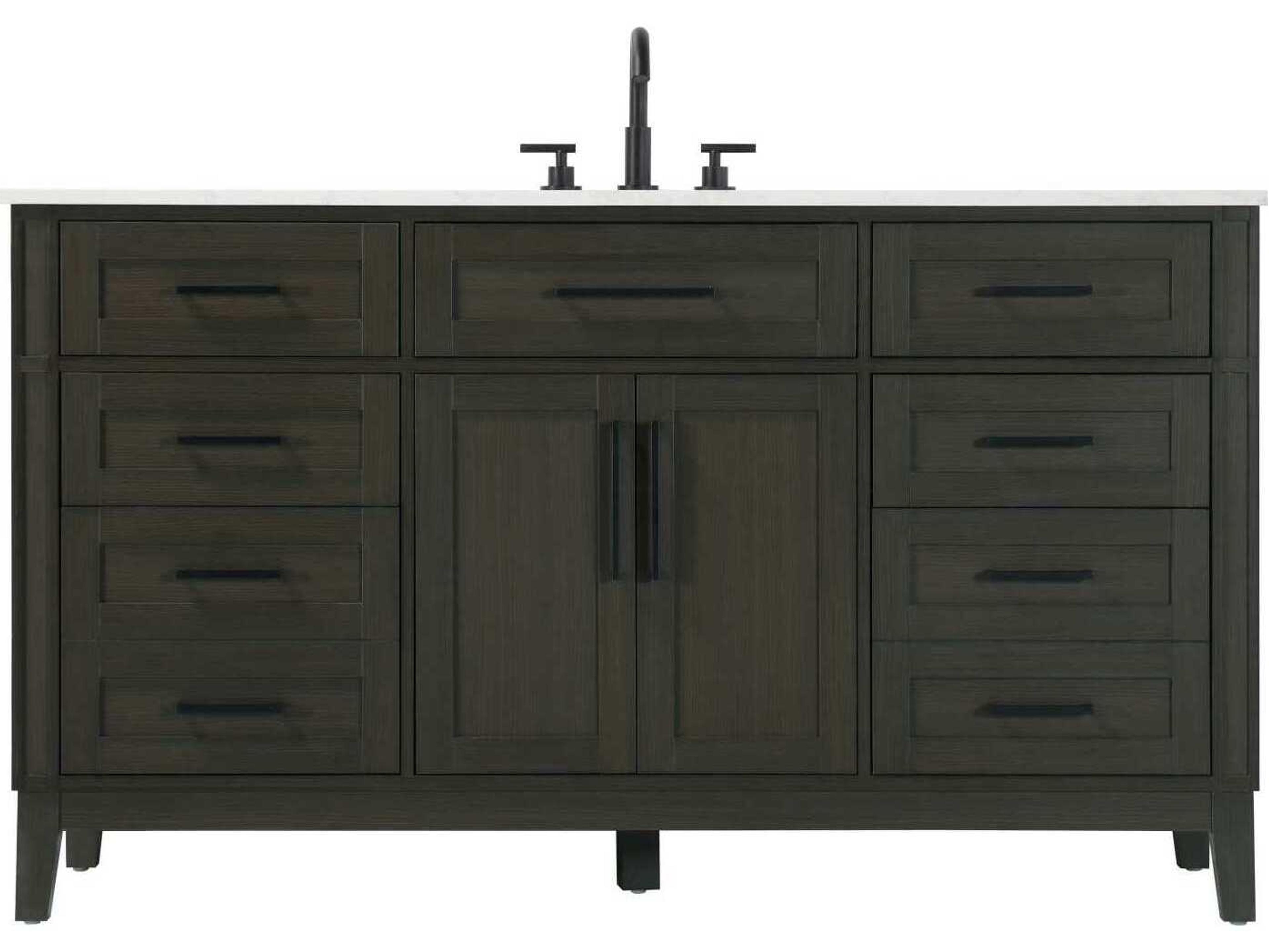 Virginia 60" Mocha Brown Vanity