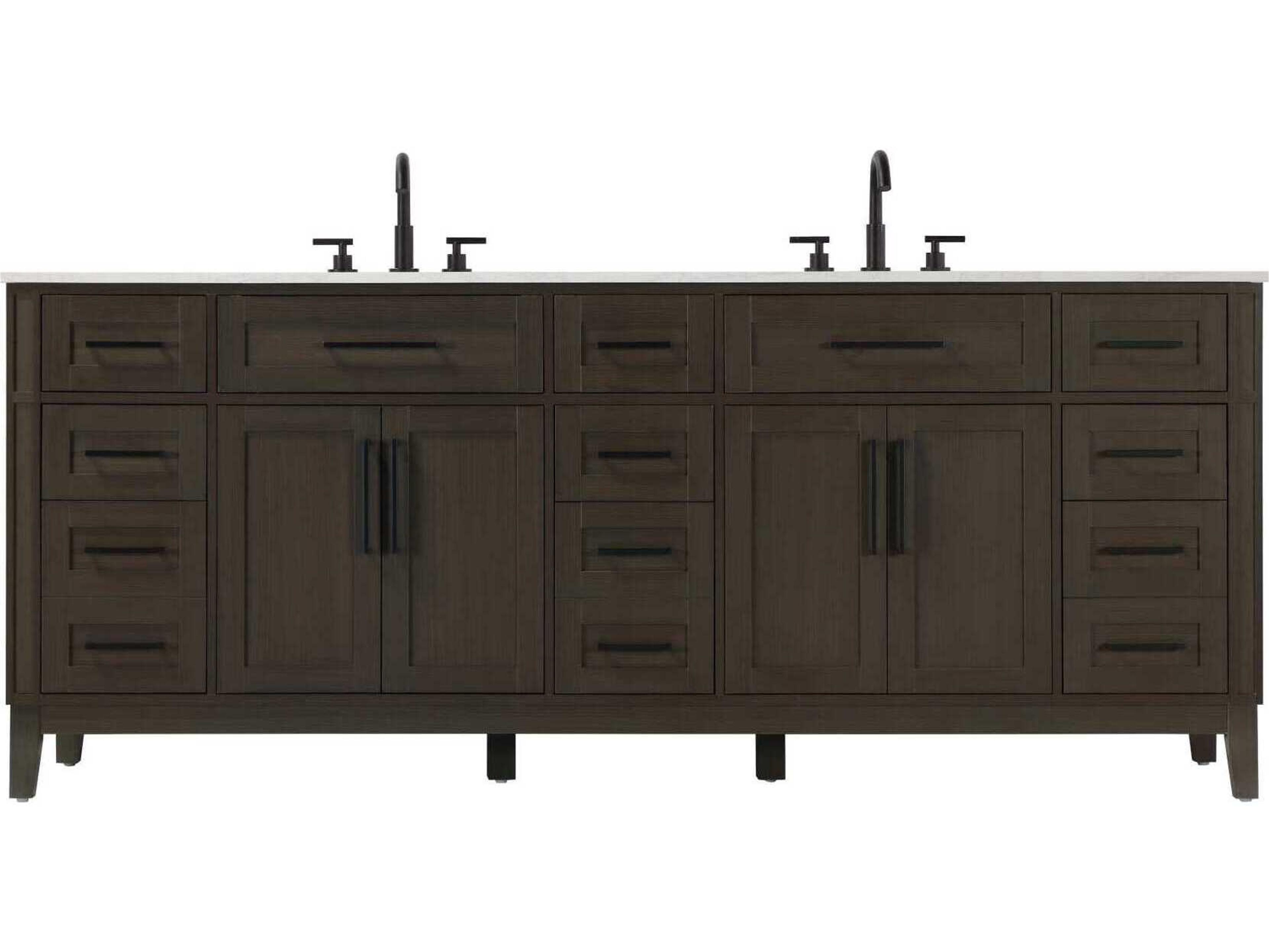 Virginia 84" Mocha Brown Vanity