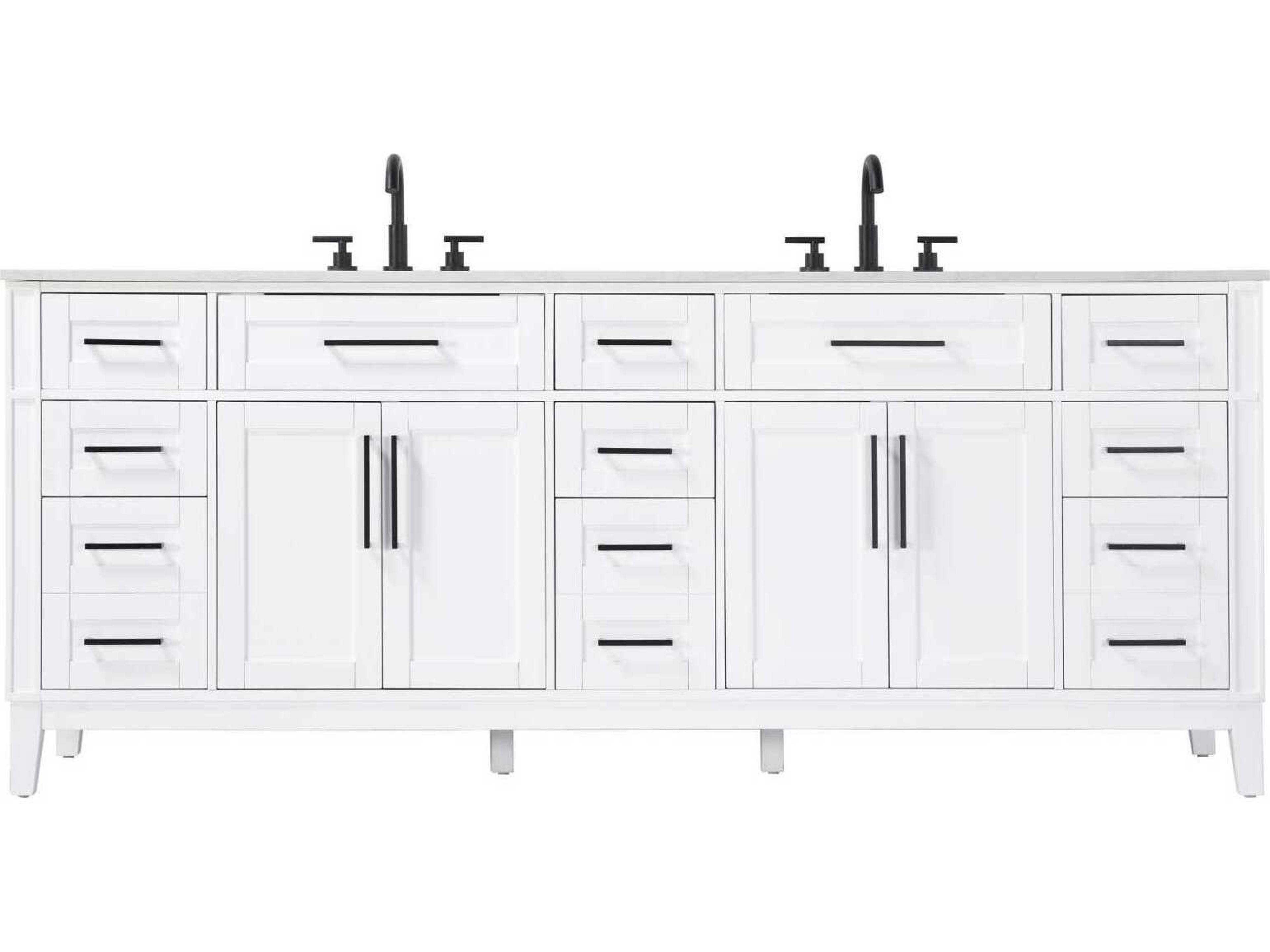 Virginia 84" White Vanity