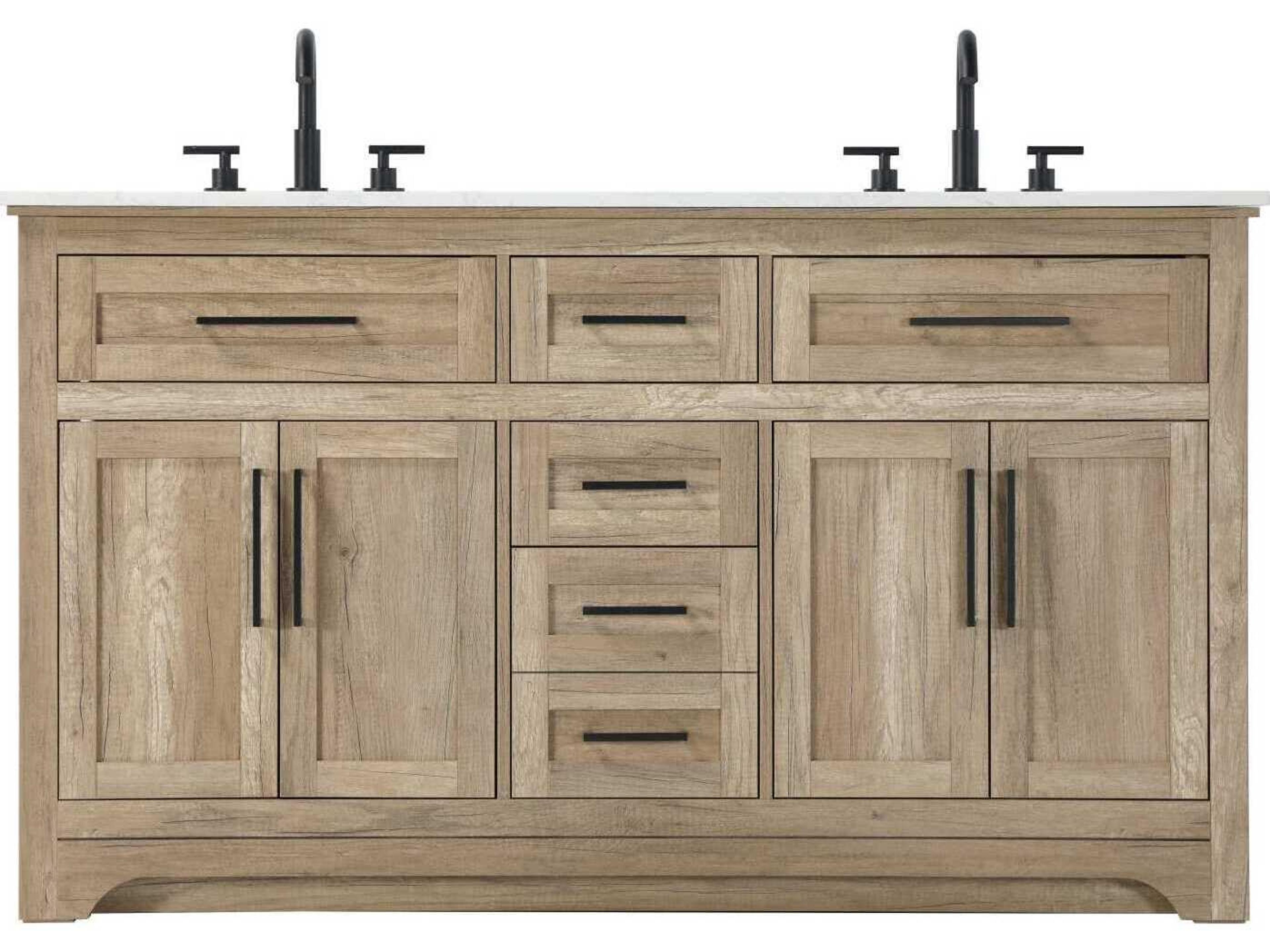 Remington 60" Natural Oak Vanity