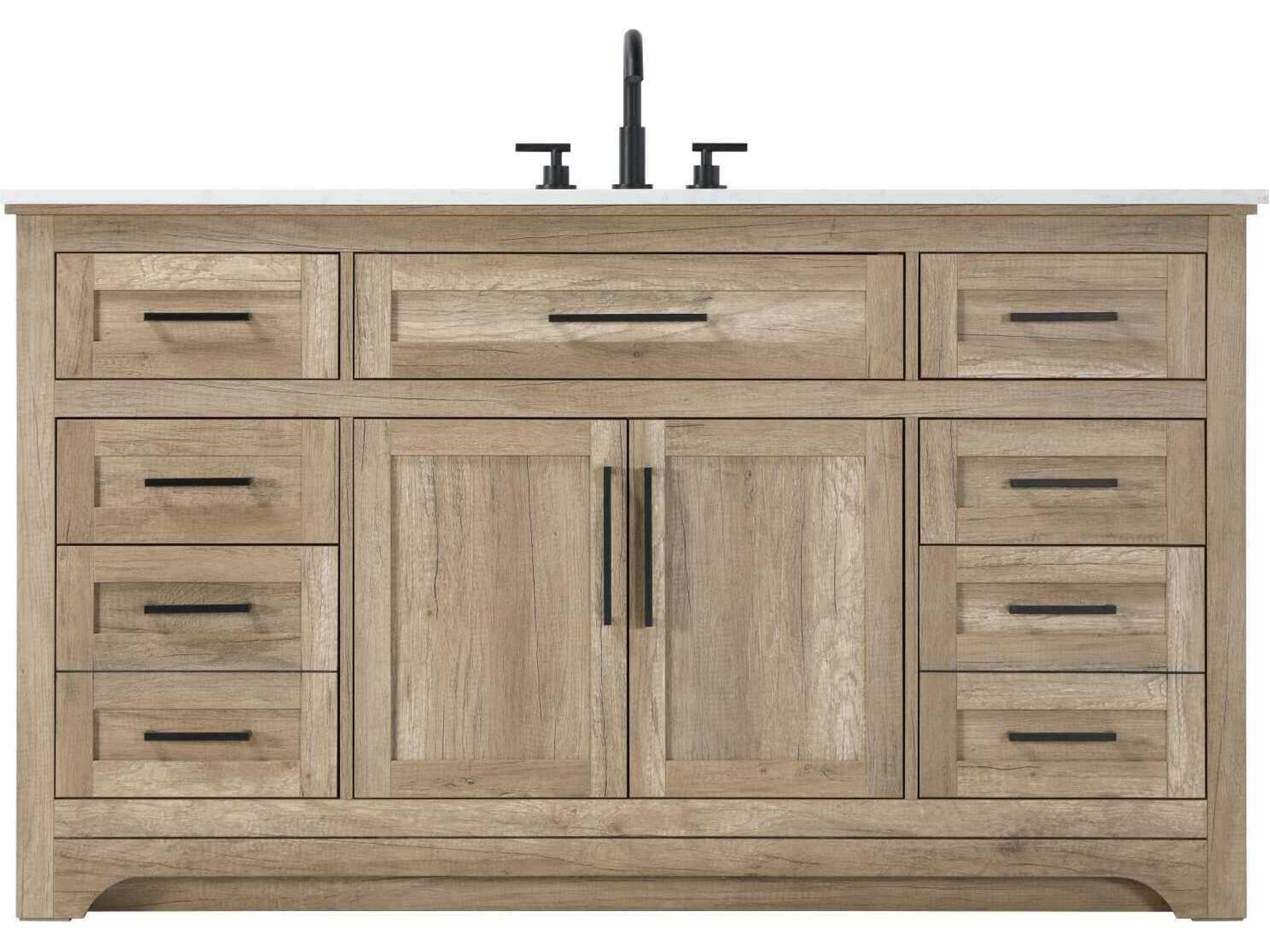 Remington 60" Natural Oak Vanity