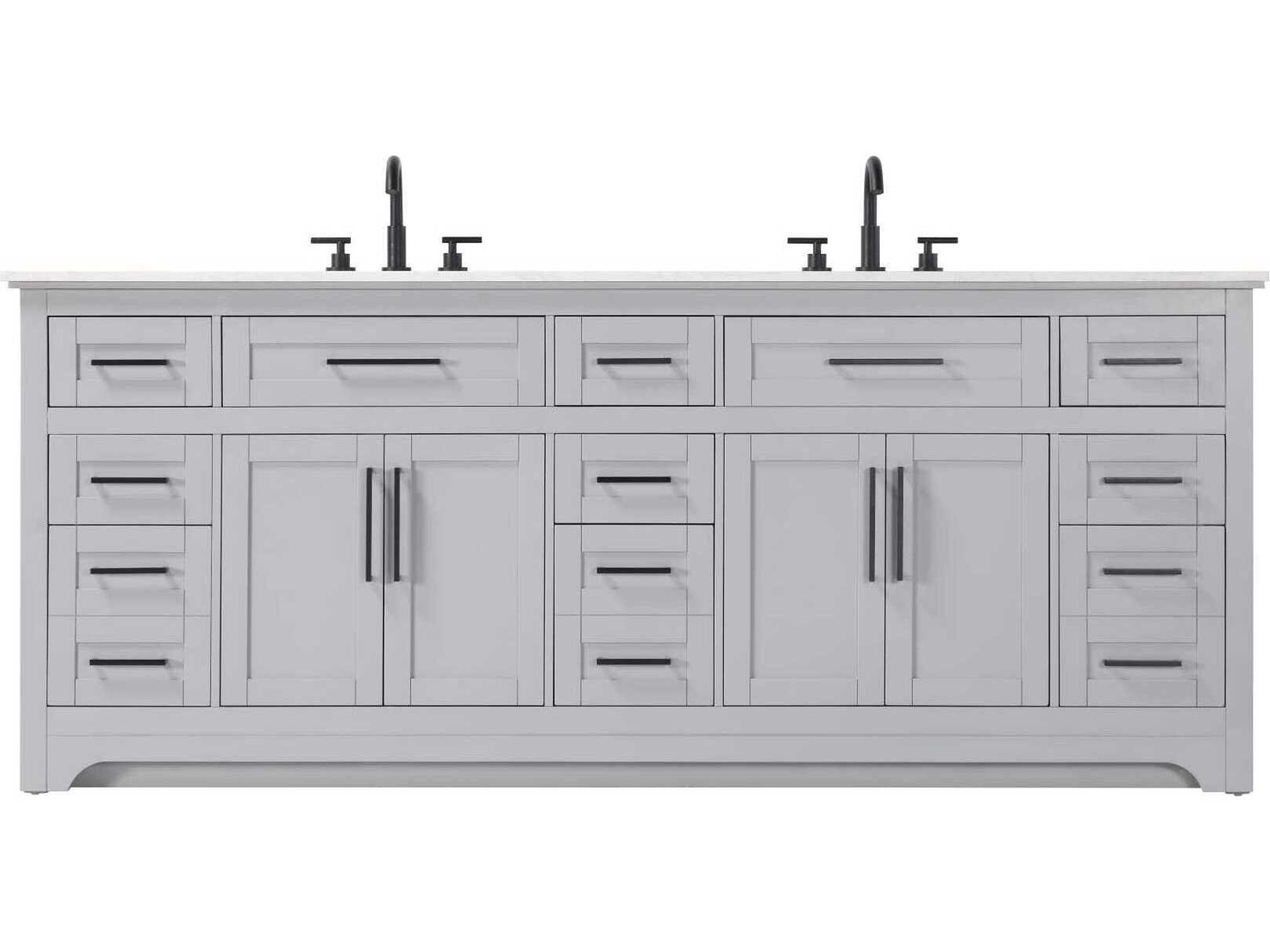 Remington 84" Grey Vanity