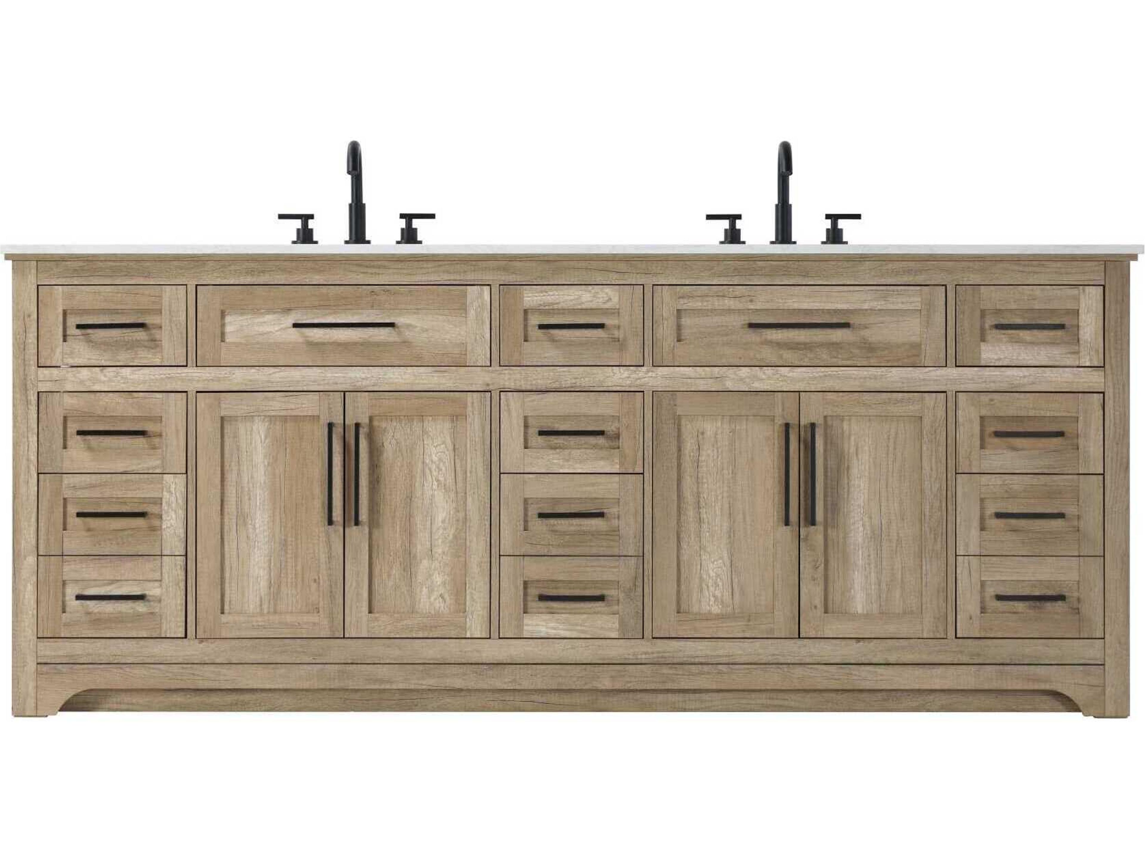 Remington 84" Natural Oak Vanity