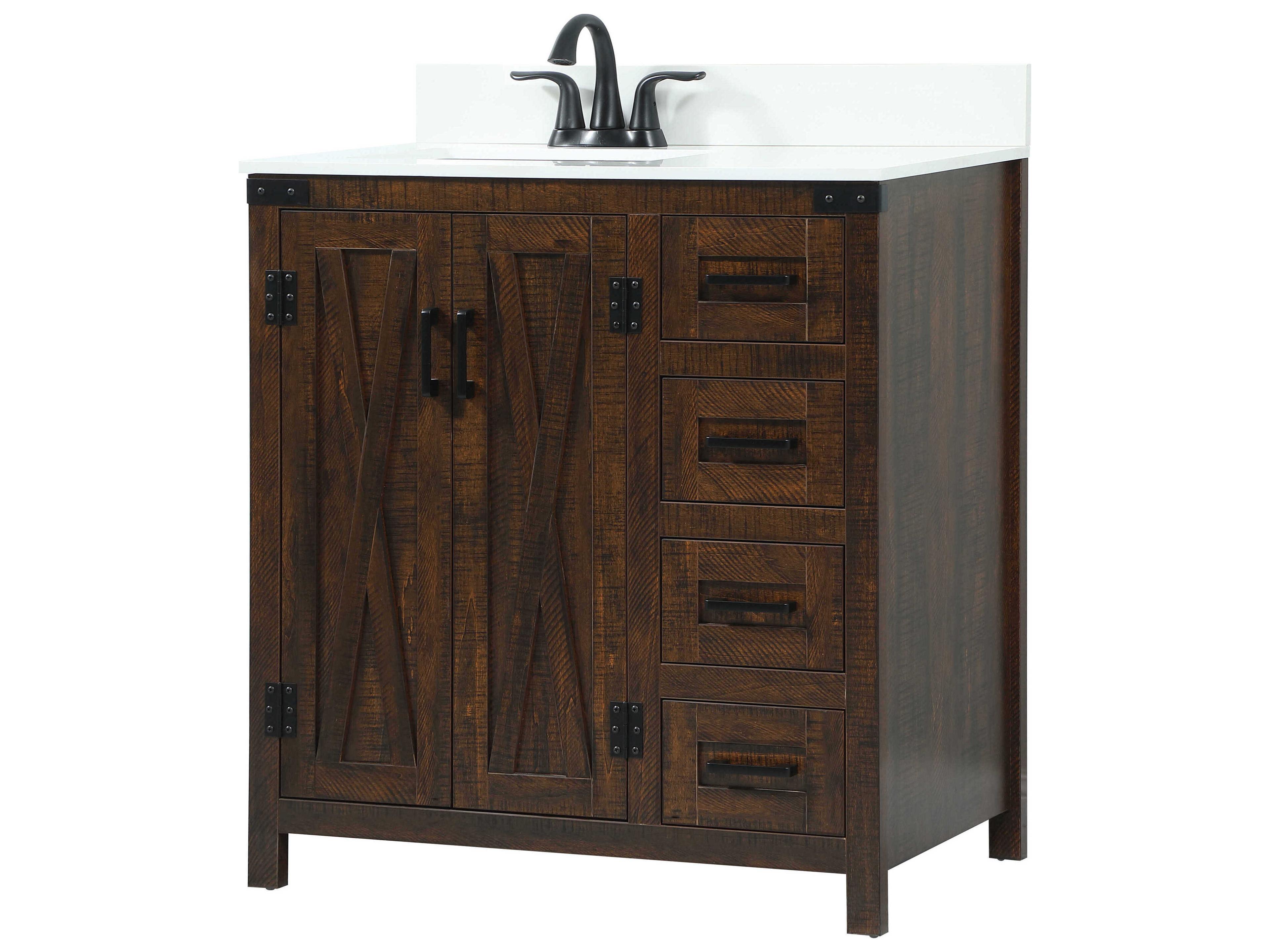 Elegant Lighting Grant Expresso 32" Vanity with Backsplash
