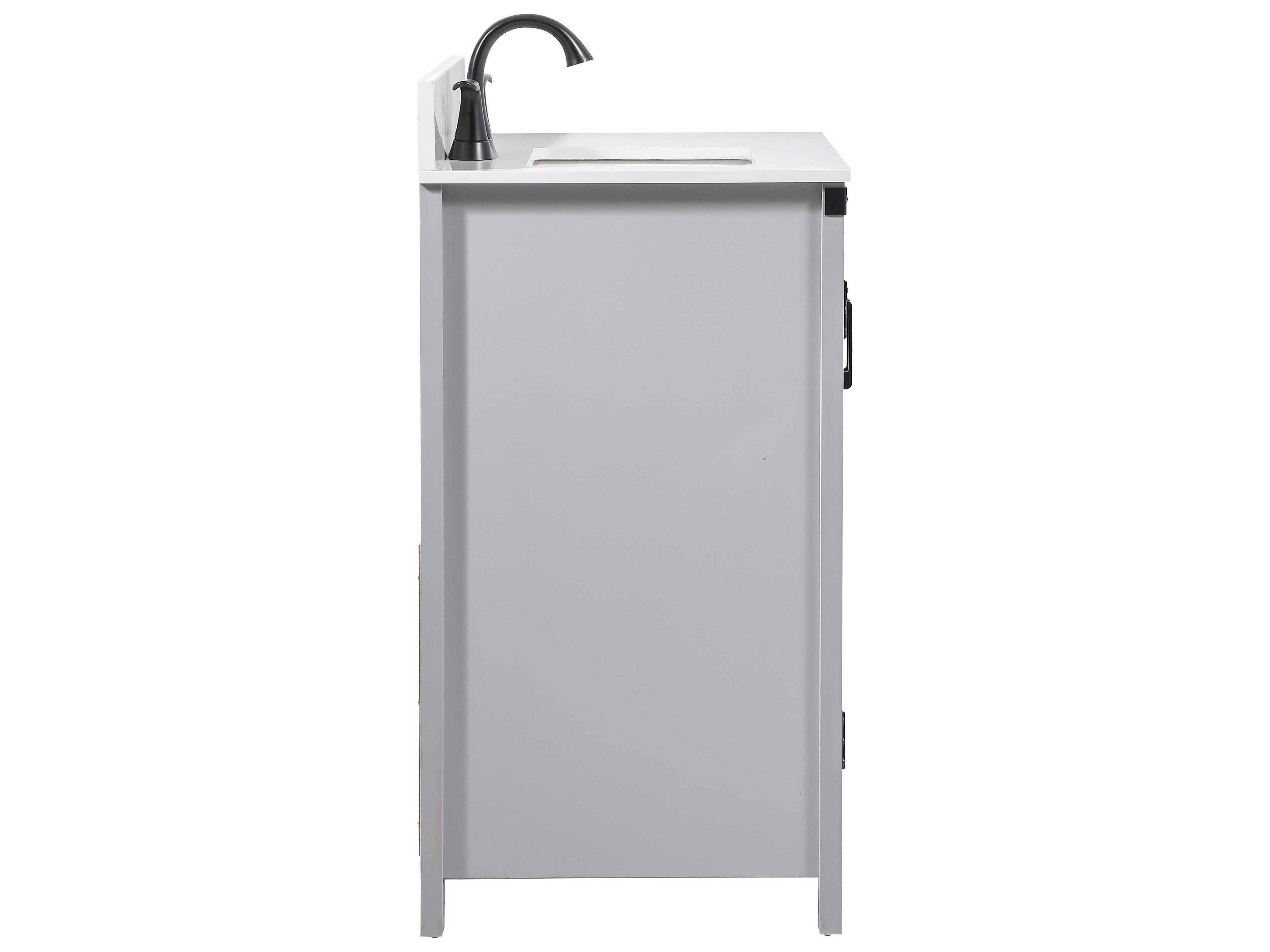 Elegant Lighting Grant Grey 32" Vanity with Backsplash