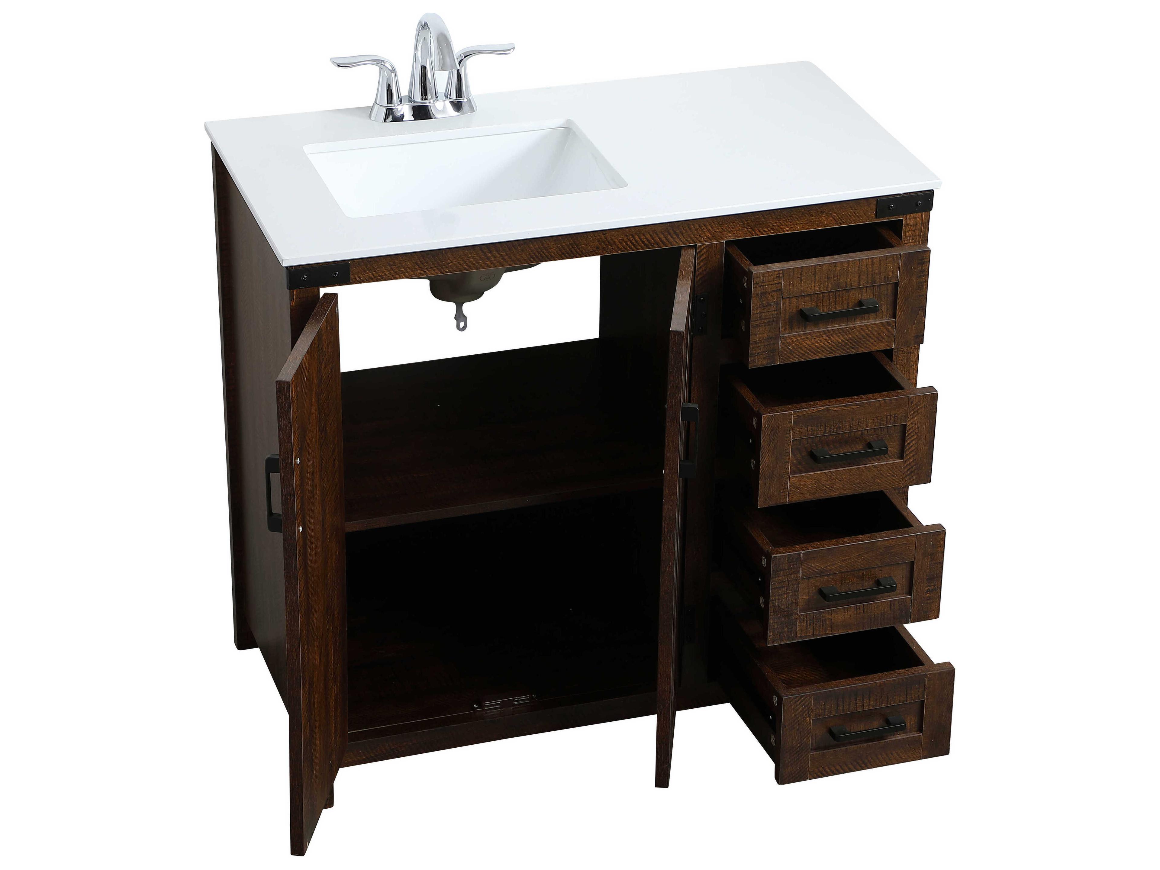 Elegant Lighting Dean Espresso 36" Vanity