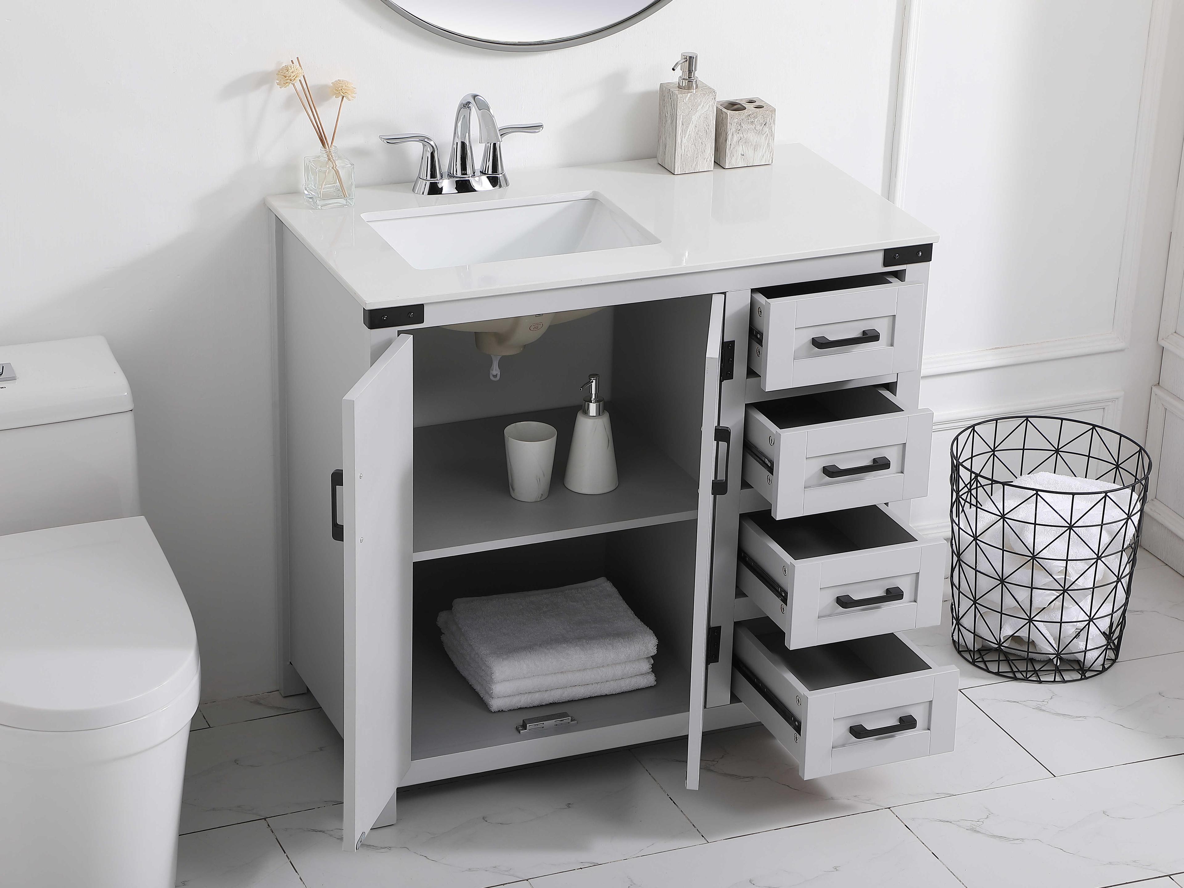 Elegant Lighting Grant Grey 36" Vanity