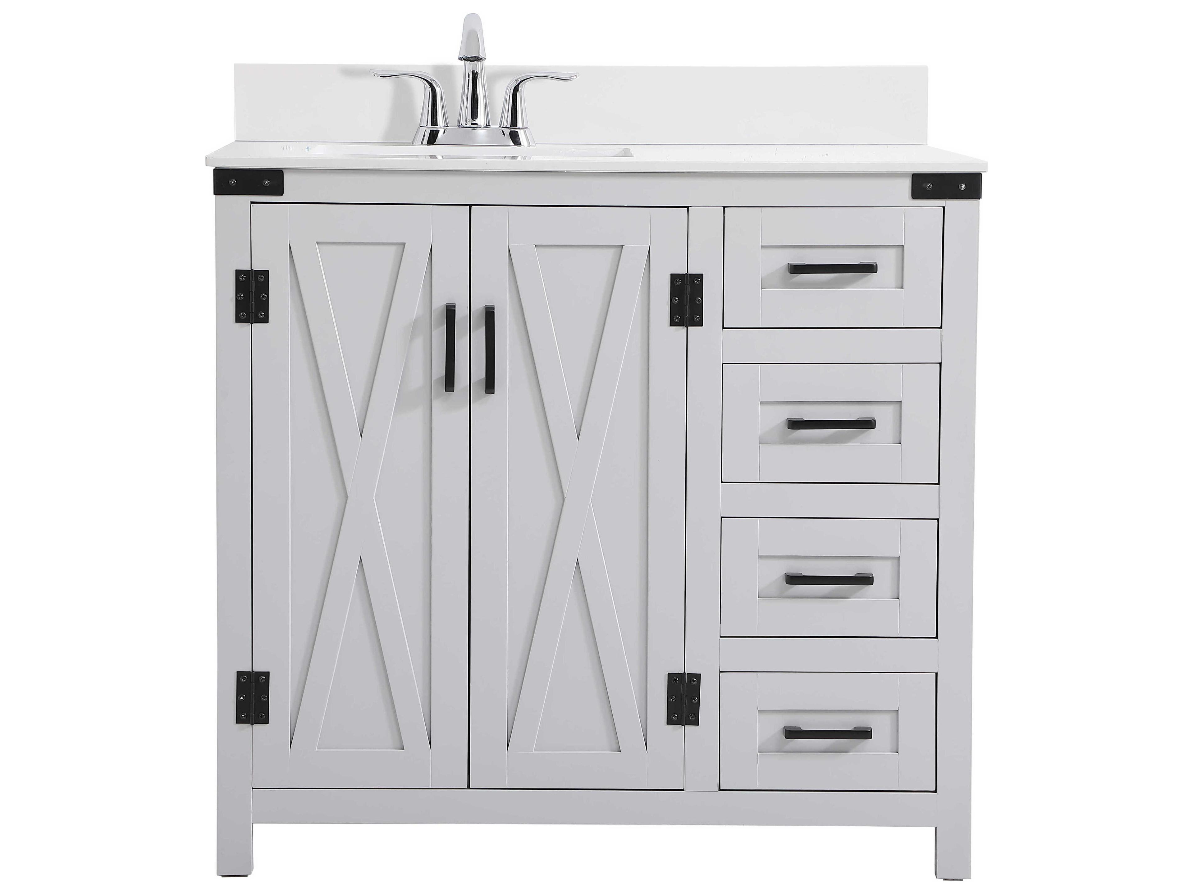 Grant Grey 36" Vanity with Backsplash