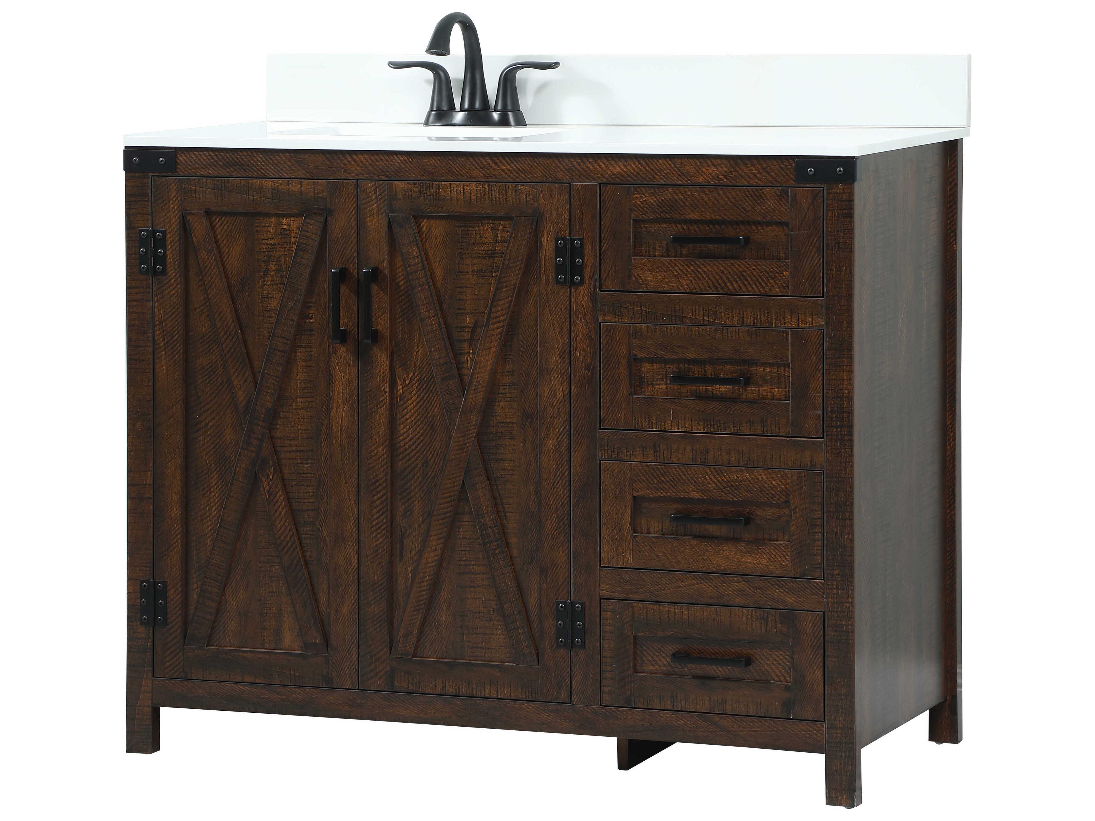 Elegant Lighting Grant Expresso 42" Vanity with Backsplash