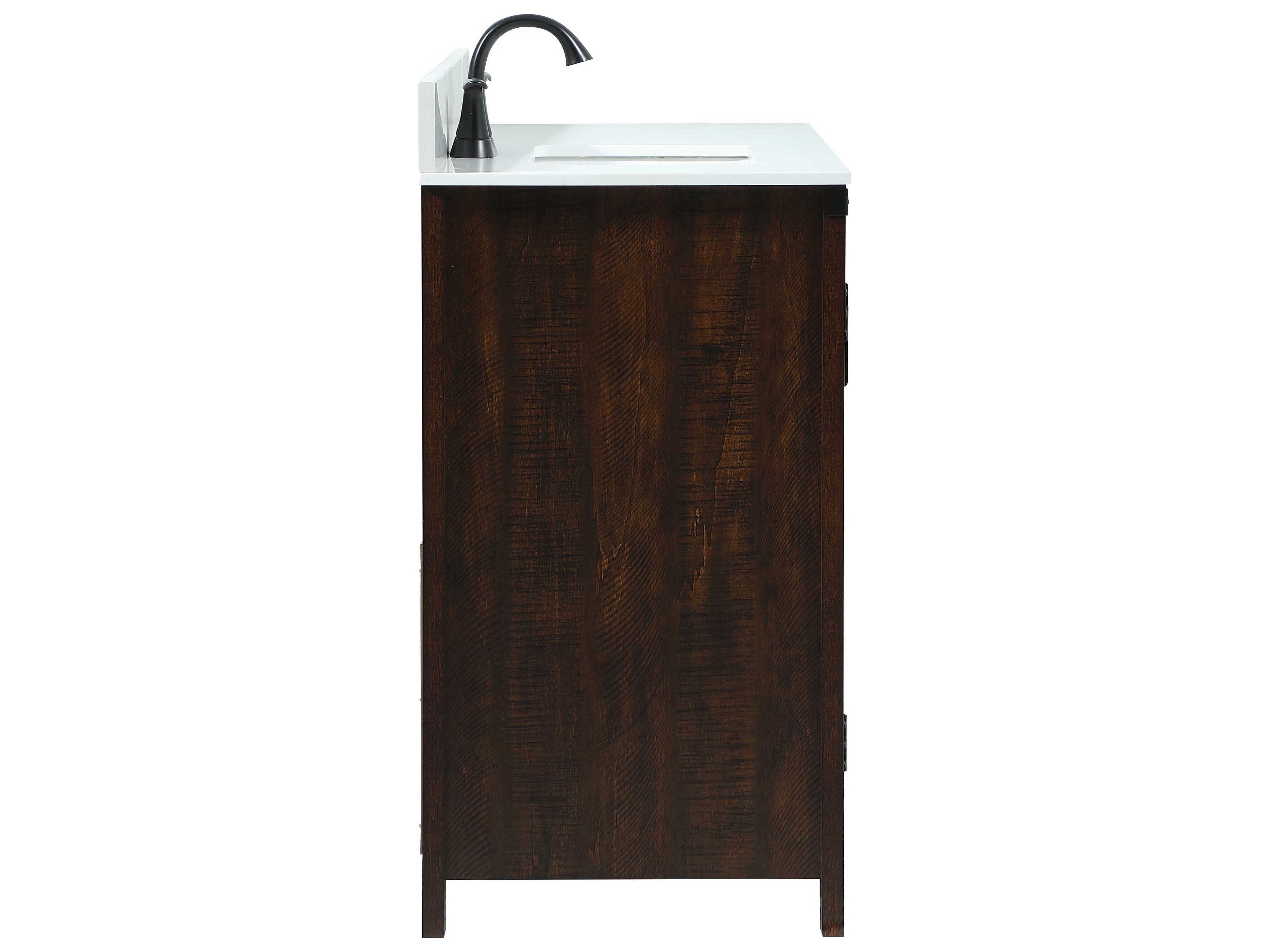 Elegant Lighting Grant Expresso 42" Vanity with Backsplash