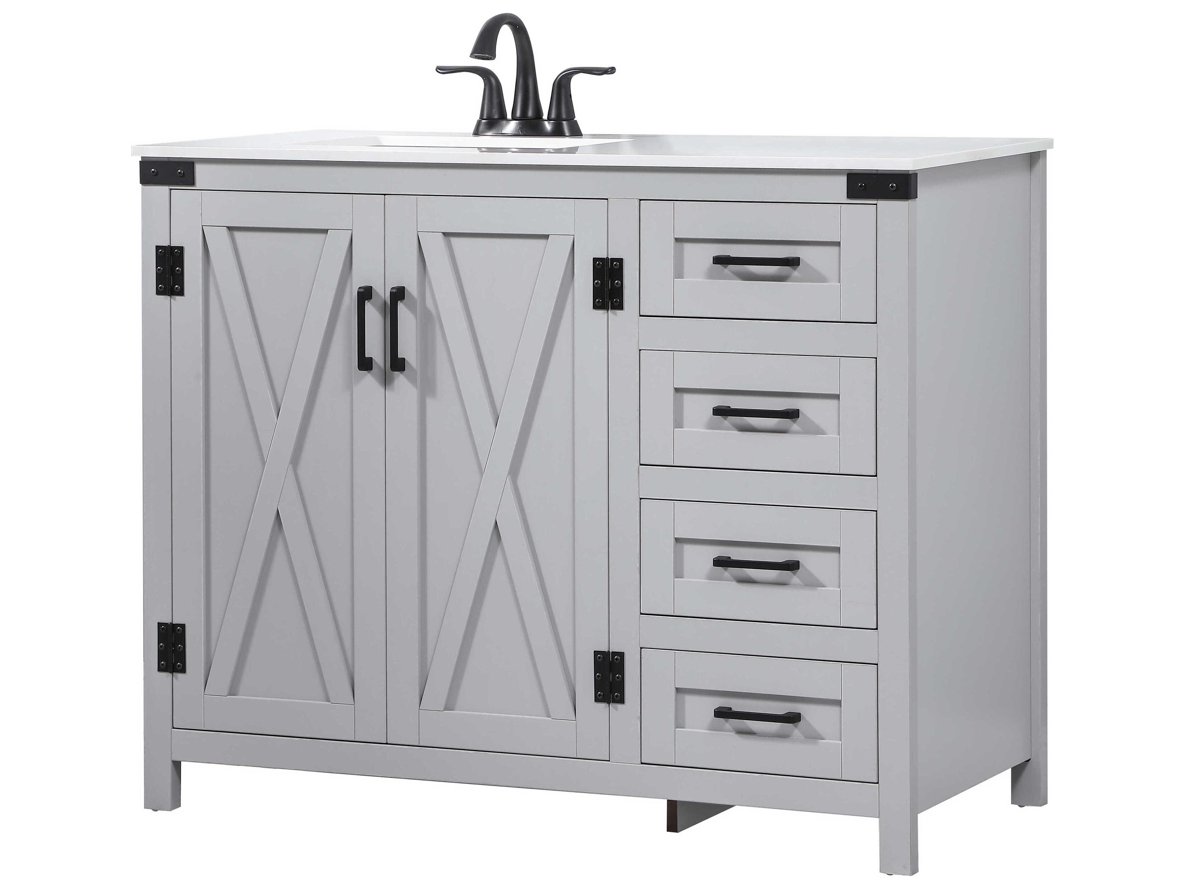 Elegant Lighting Grant Grey 42" Vanity