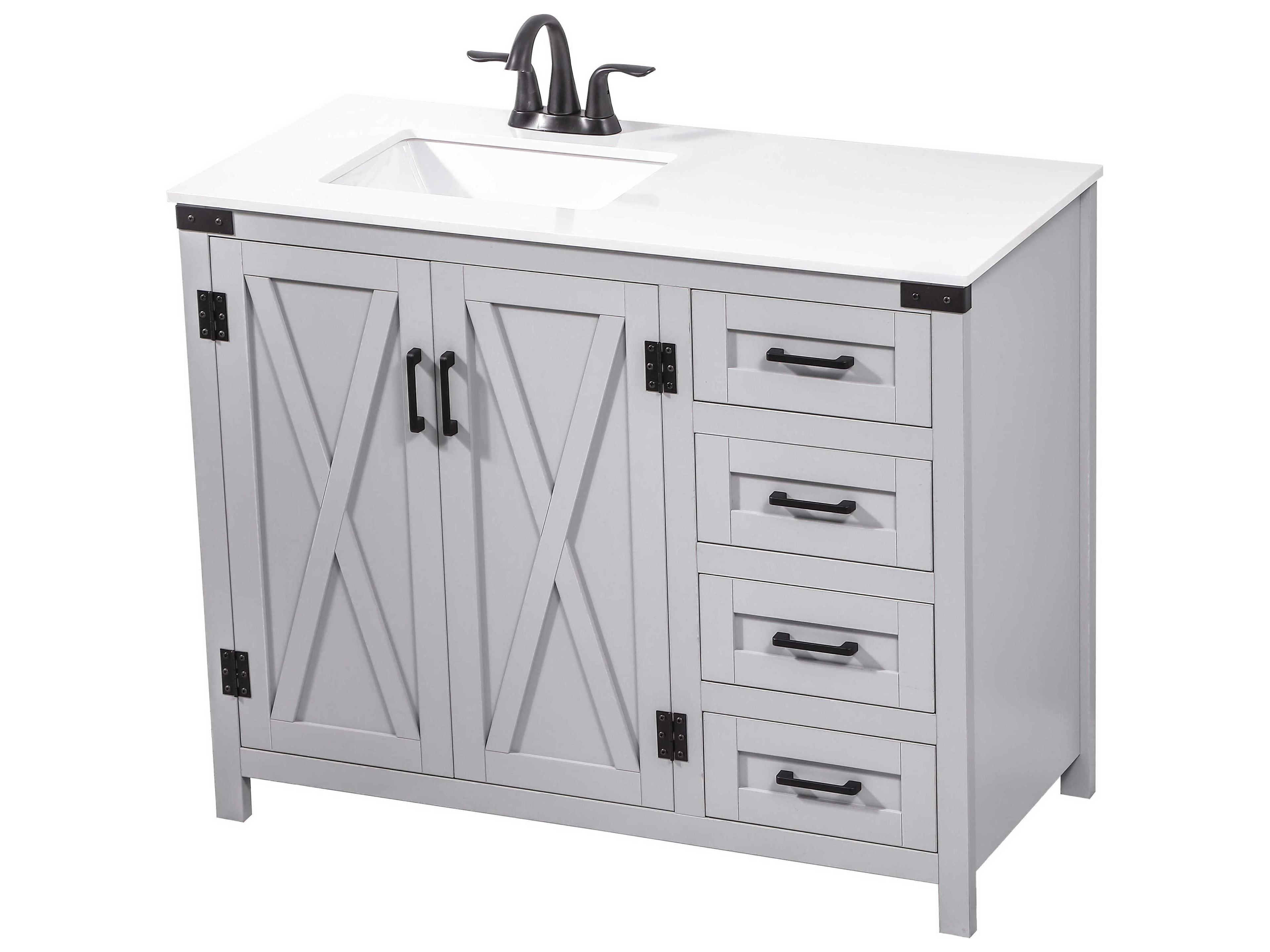 Elegant Lighting Grant Grey 42" Vanity