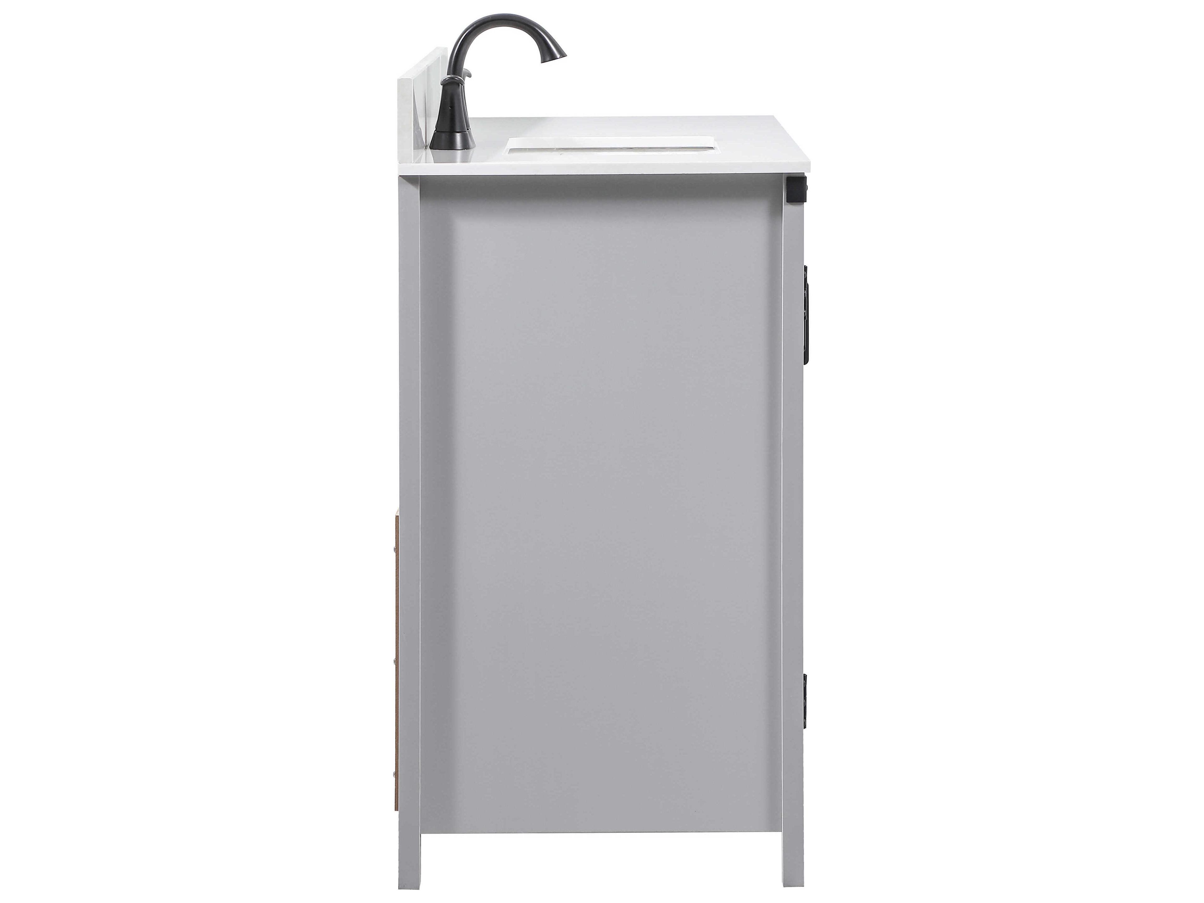 Elegant Lighting Grant Grey 42" Vanity with Backsplash