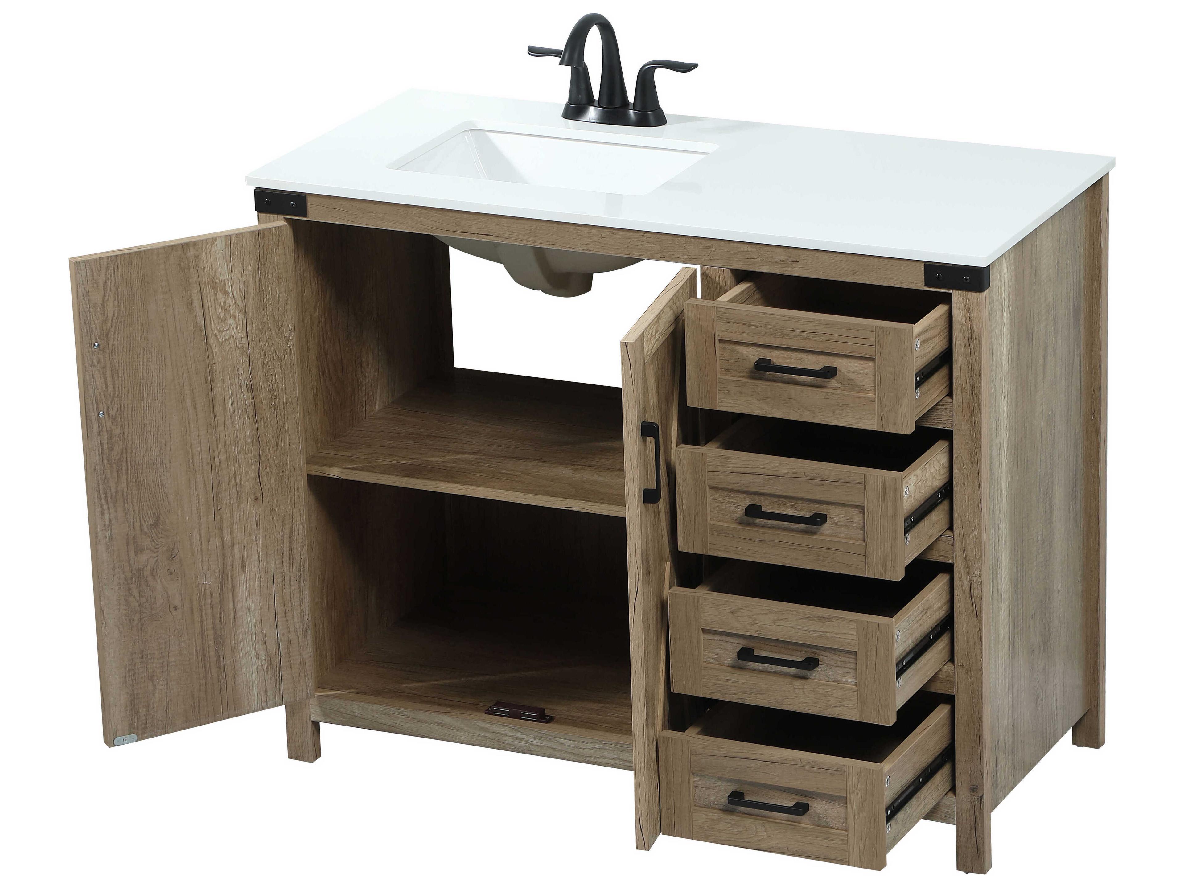 Elegant Lighting Grant Natural Oak 42" Vanity