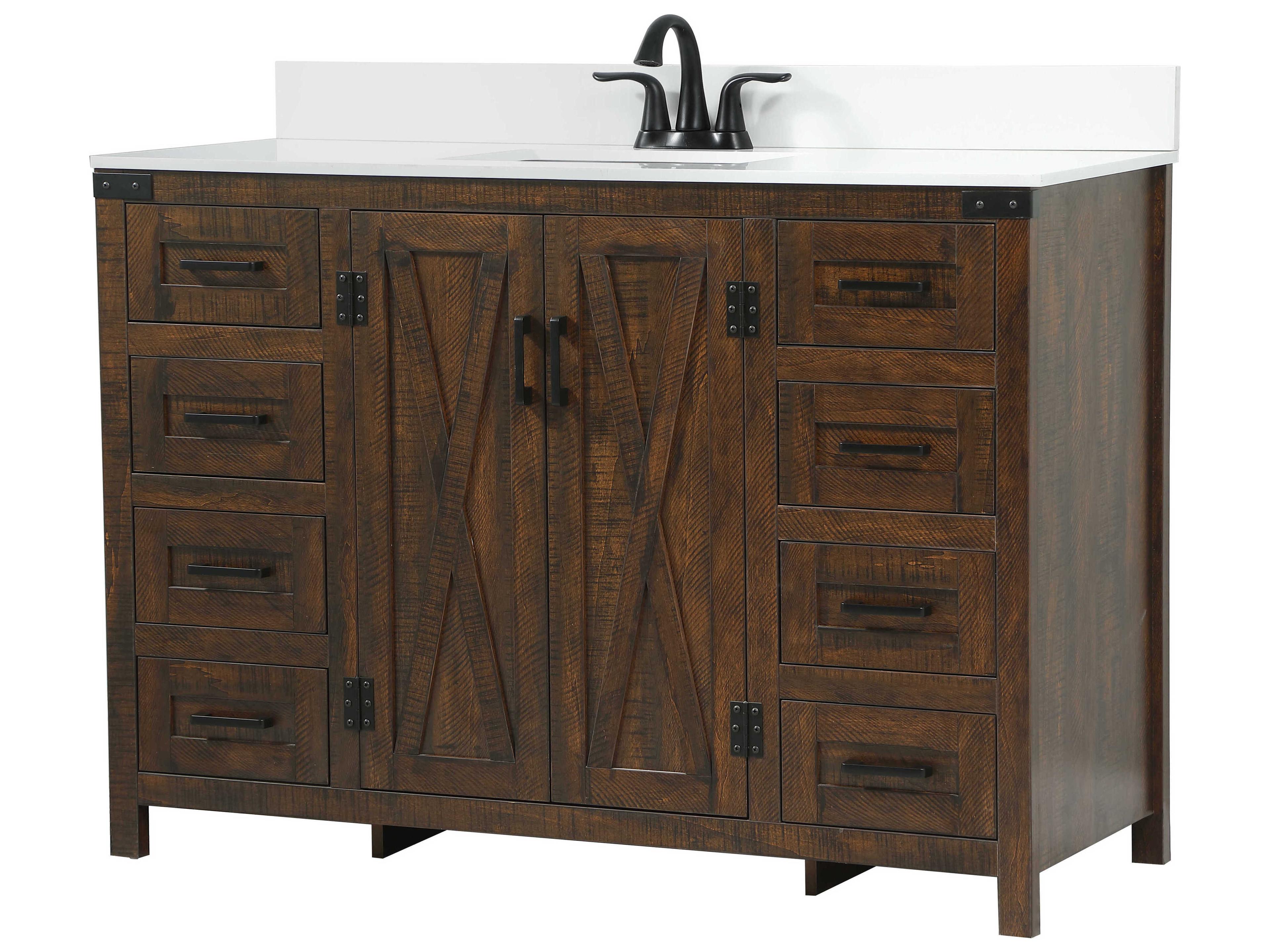 Elegant Lighting Grant Expresso 48" Vanity with Backsplash