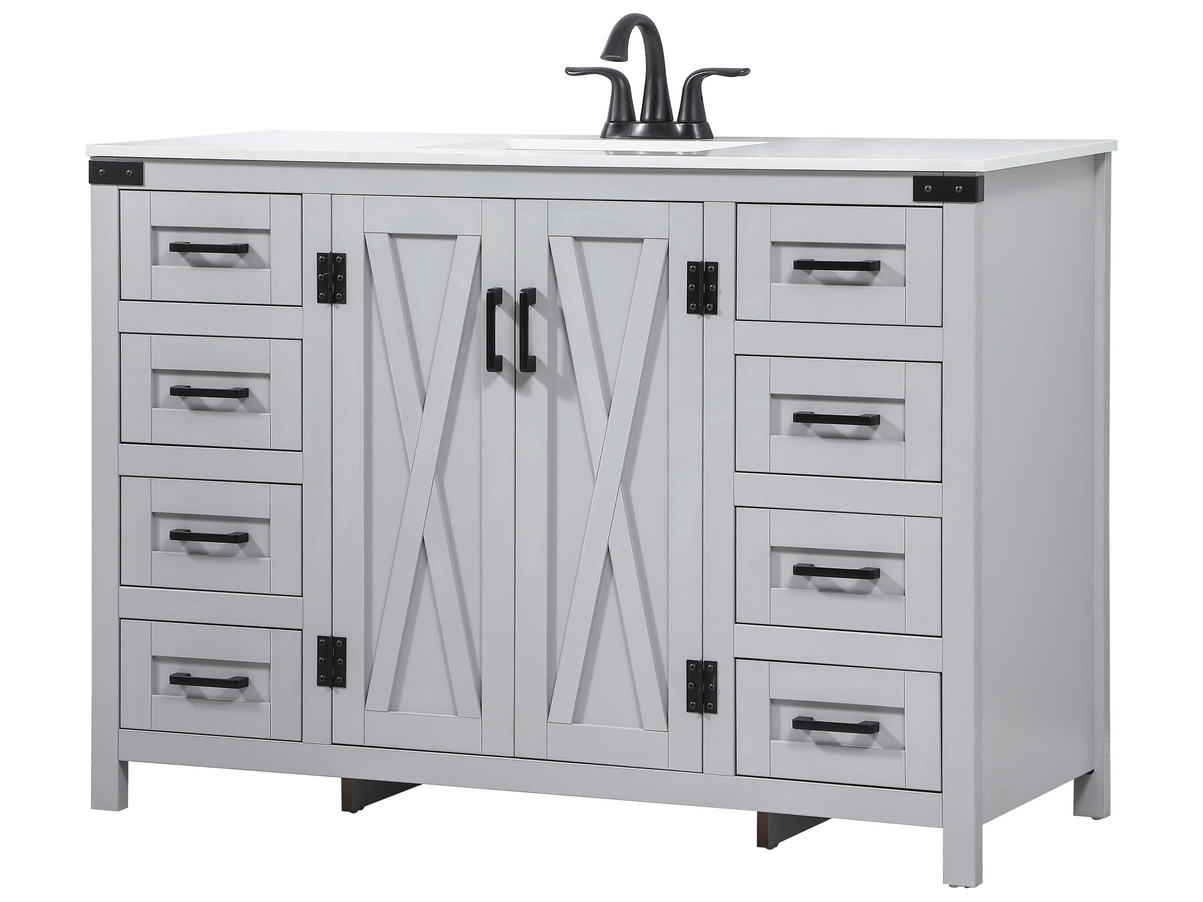 Elegant Lighting Grant Grey 48" Vanity