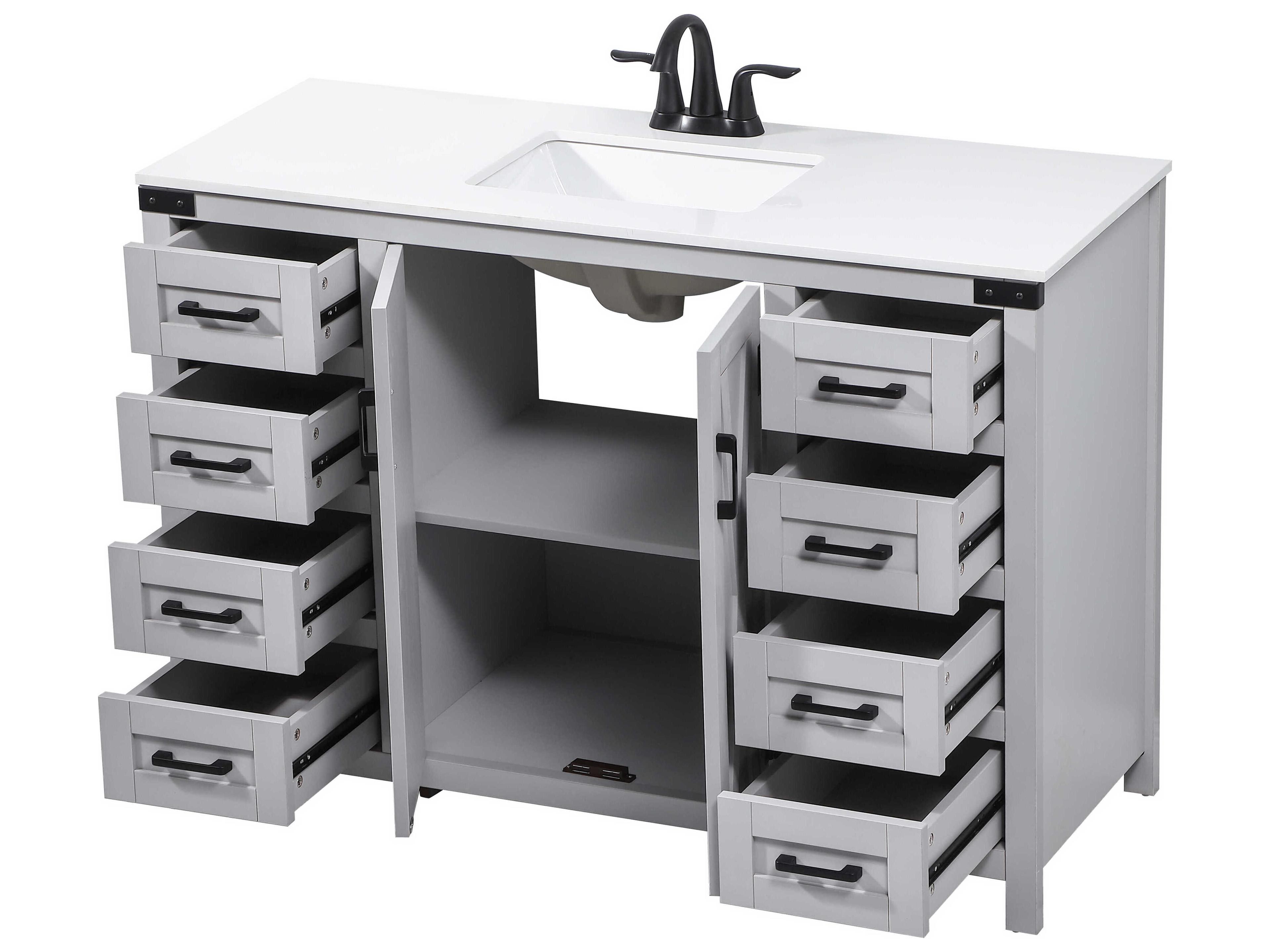 Elegant Lighting Grant Grey 48" Vanity