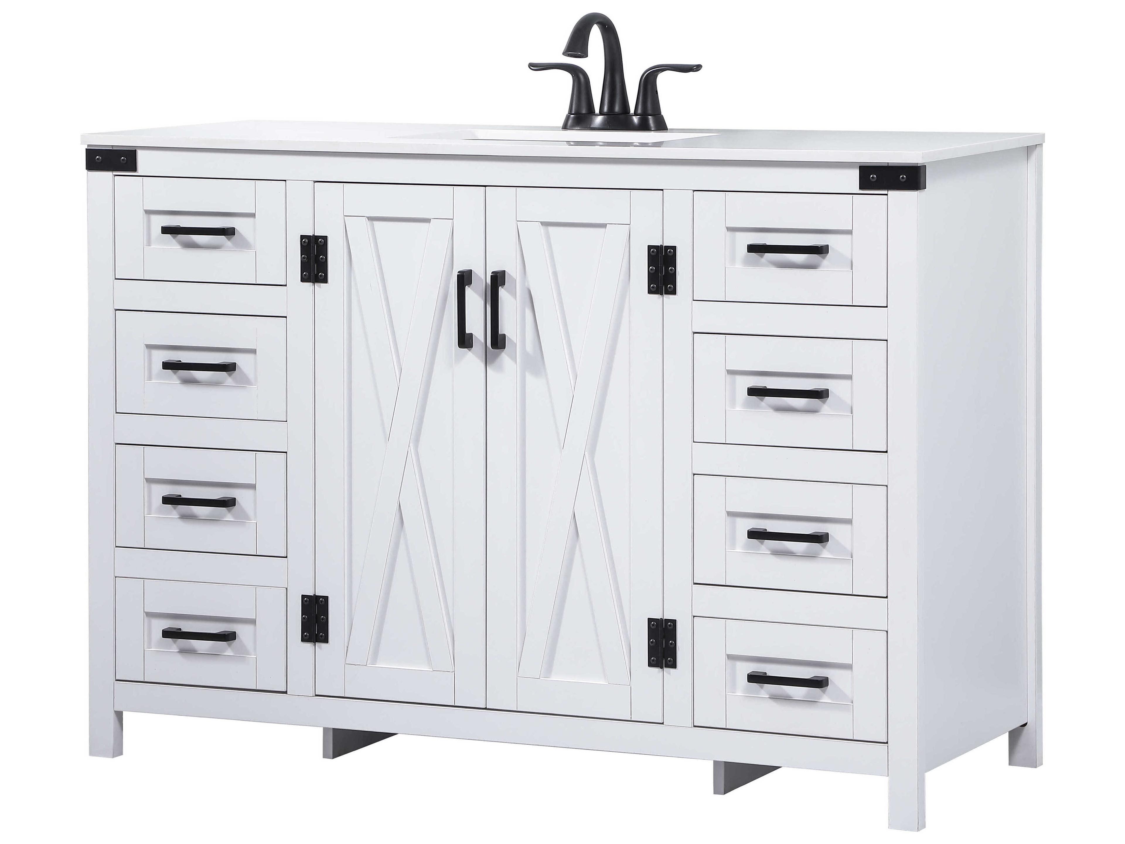 Elegant Lighting Grant White 48" Vanity