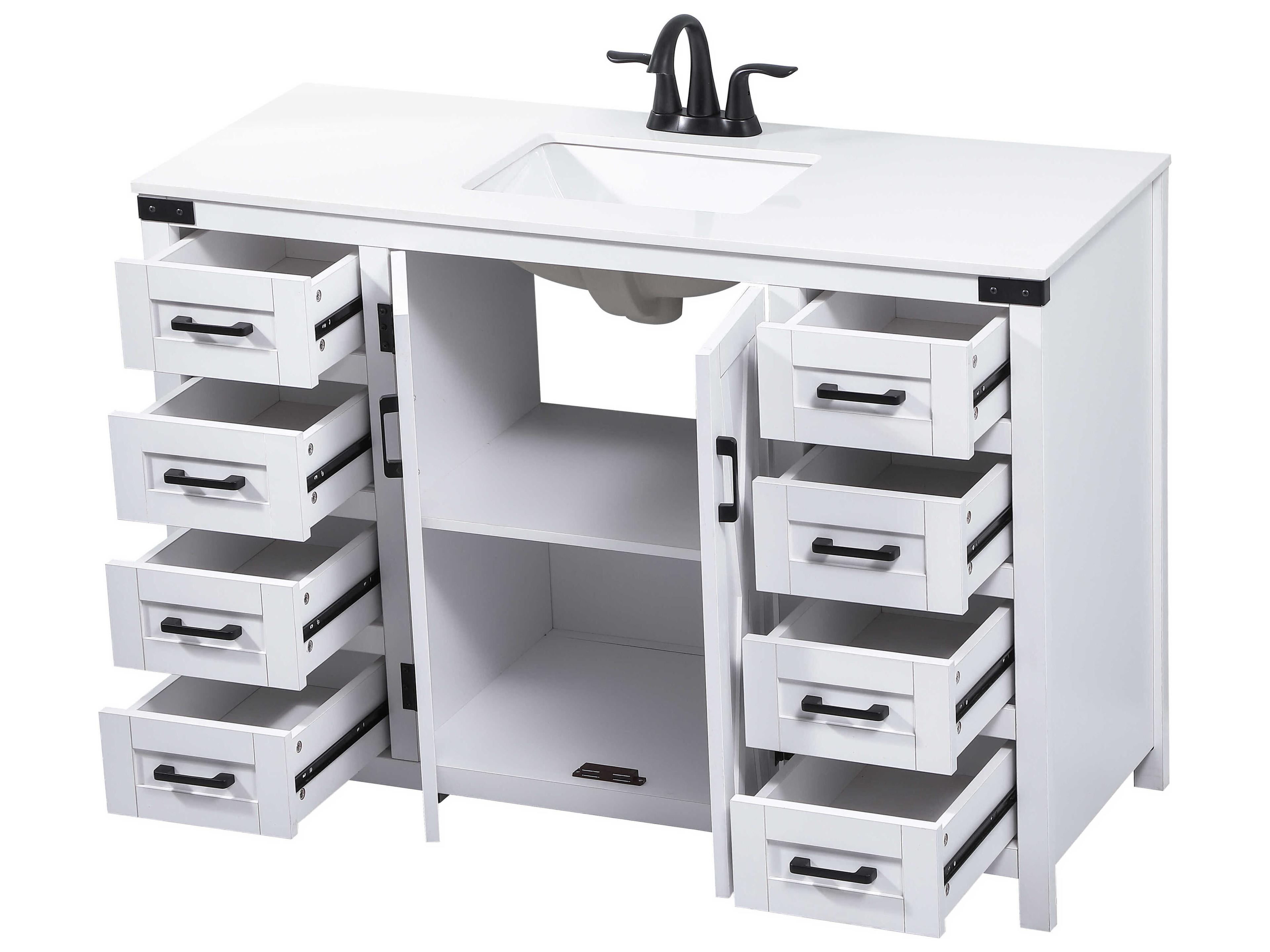 Elegant Lighting Grant White 48" Vanity