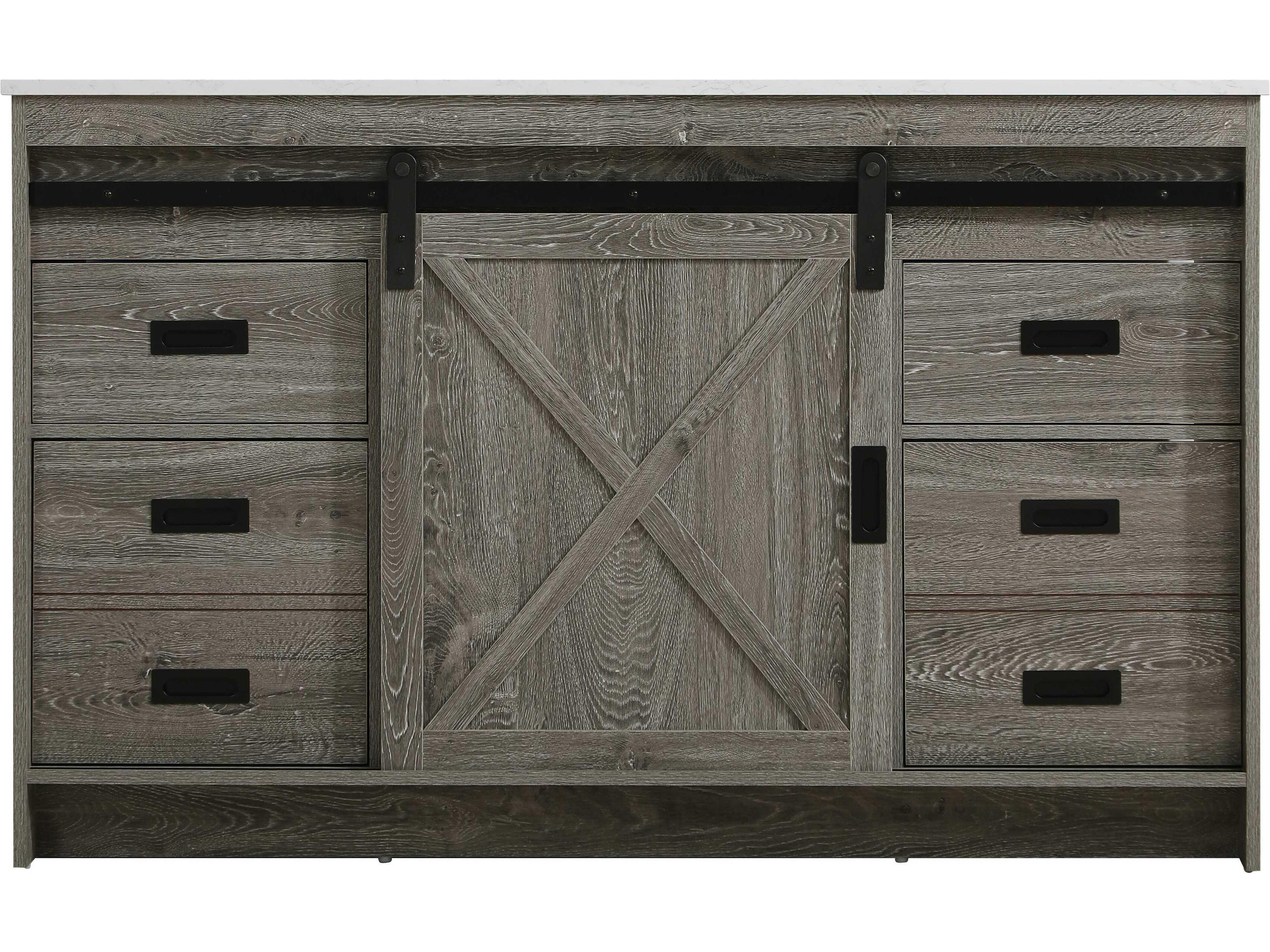 Elegant Lighting Austin Rustic Grey 54" Vanity