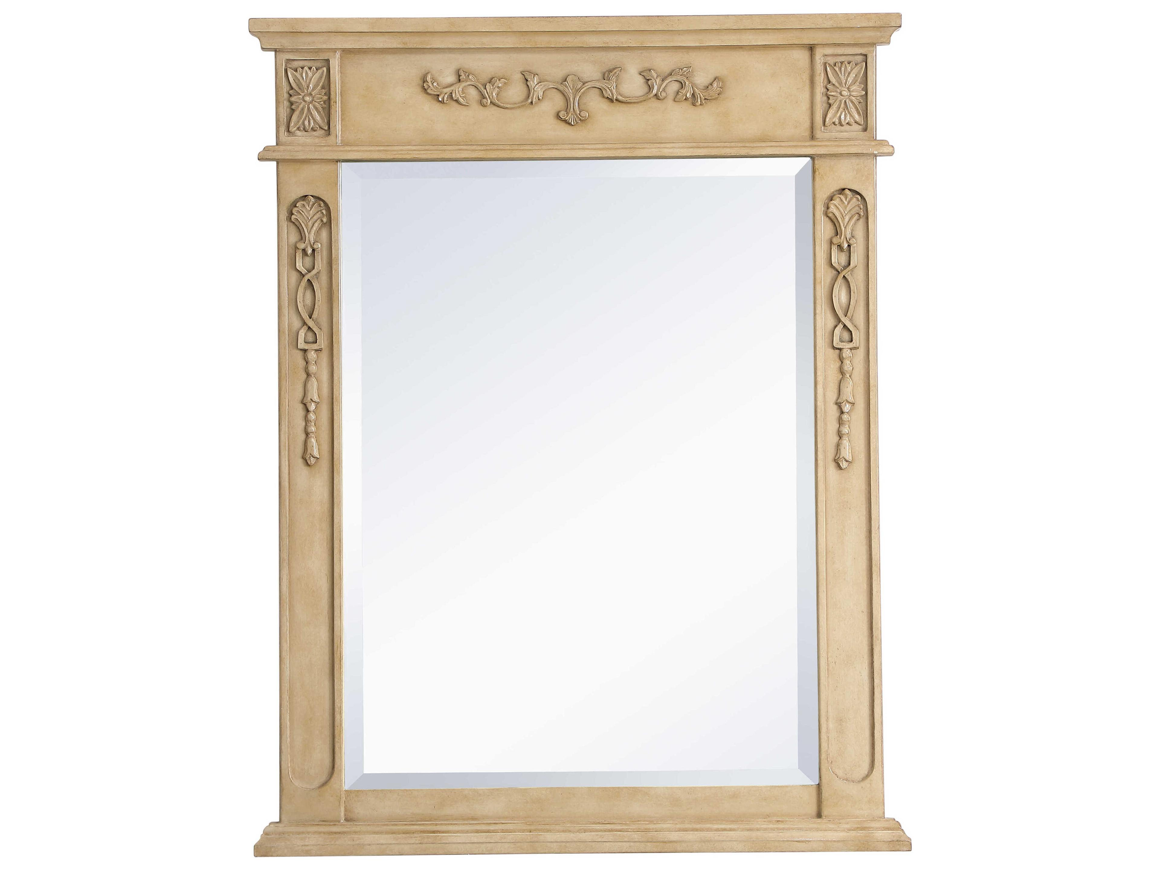 Lenora Antique Beige Rectangular Wall Mirror
