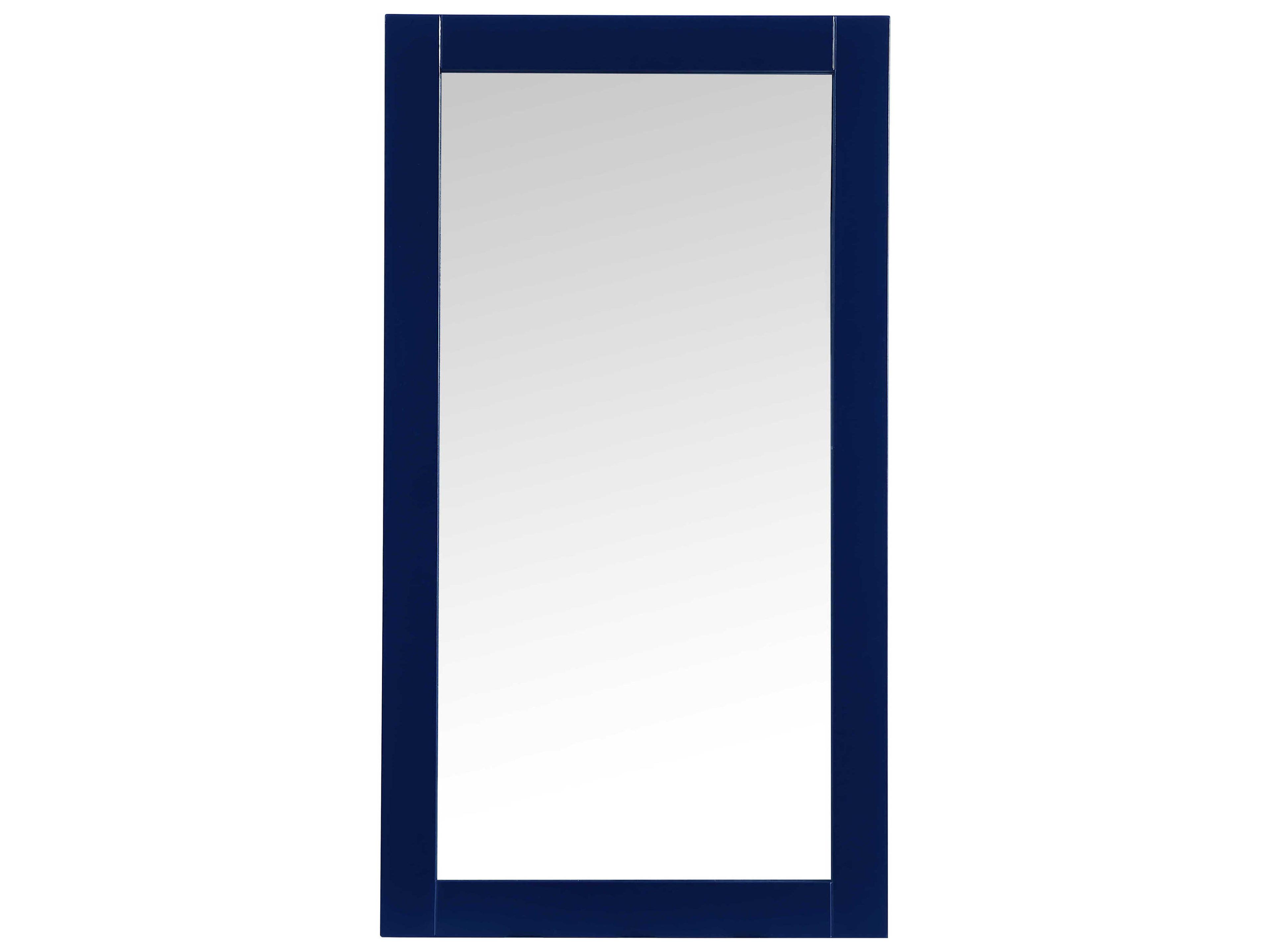 Aqua Blue Rectangular Wall Mirror