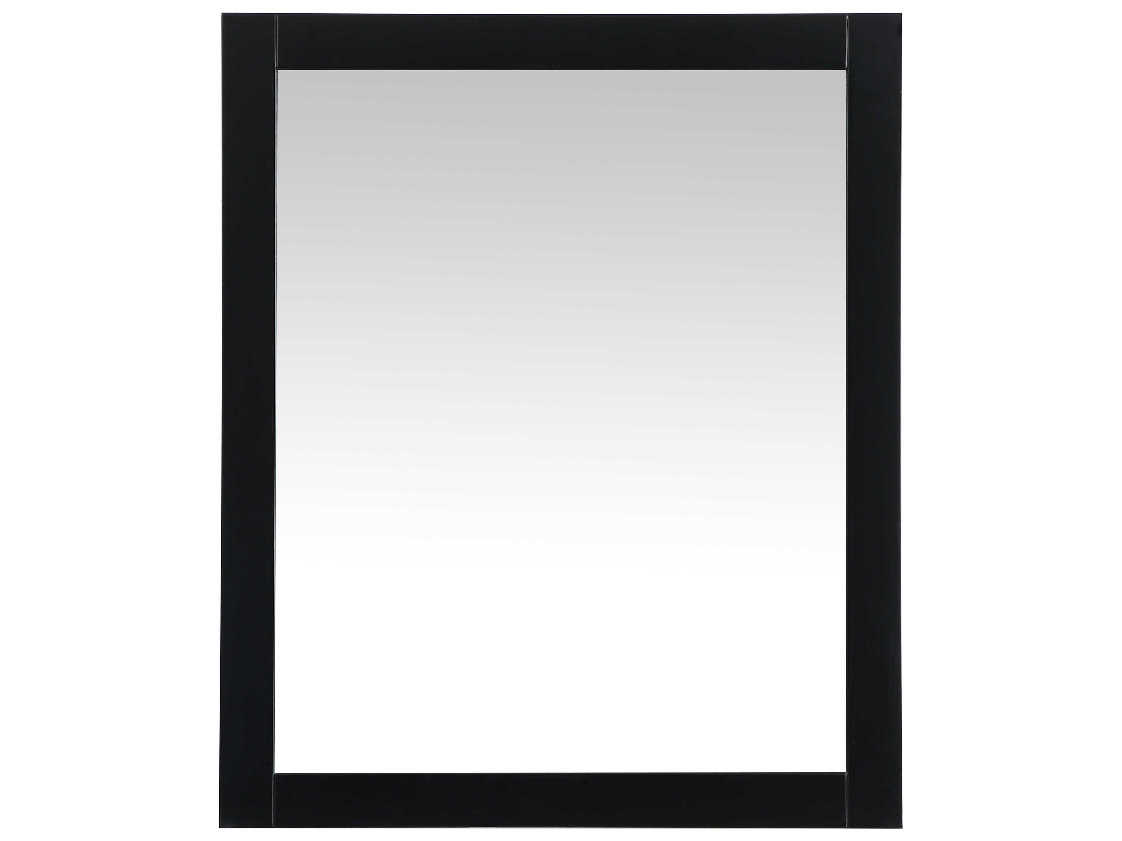 Aqua Black Rectangular Wall Mirror