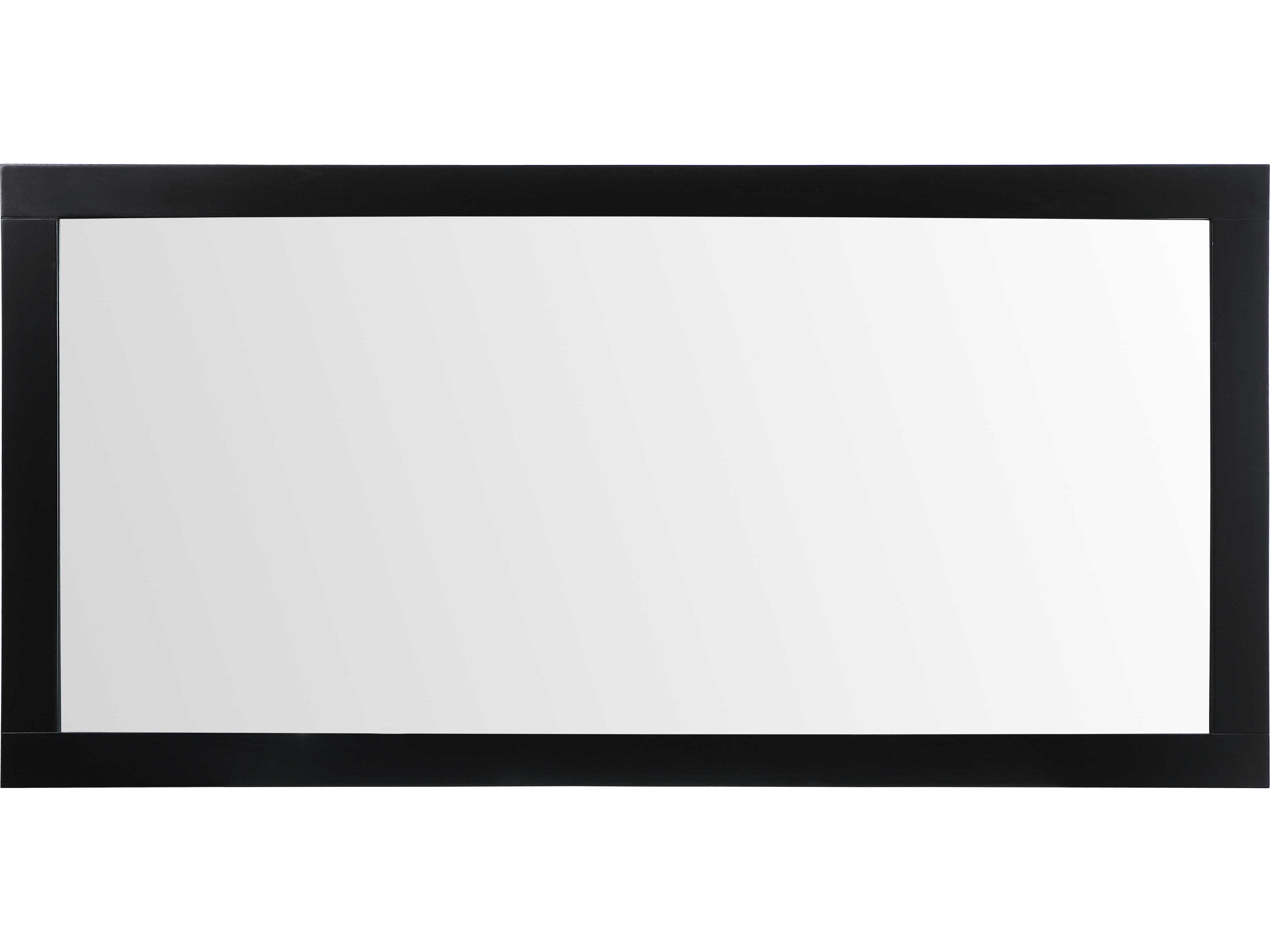 Aqua Black Rectangular Wall Mirror