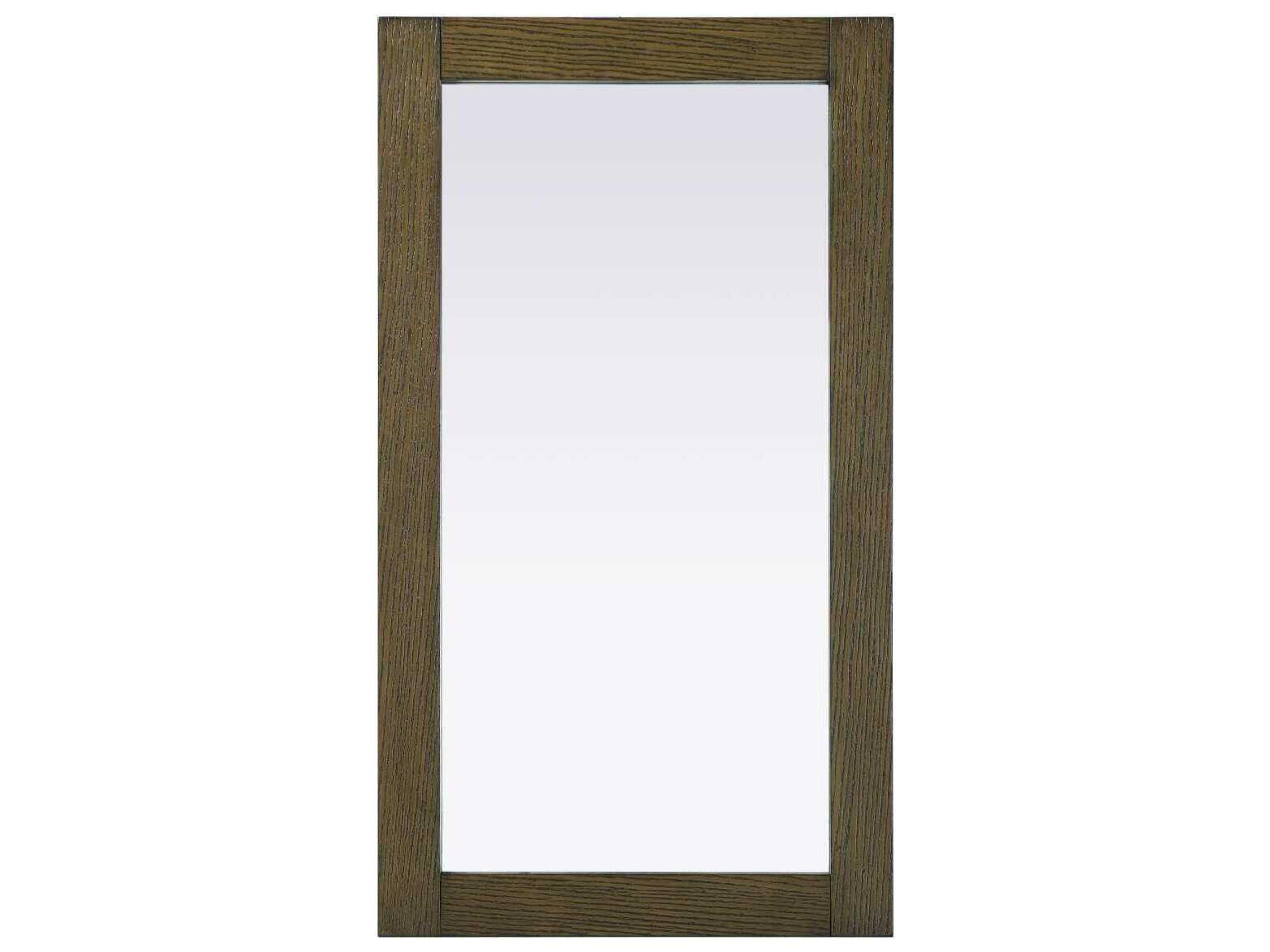 Norah Hazel Oak Rectangular Wall Mirror