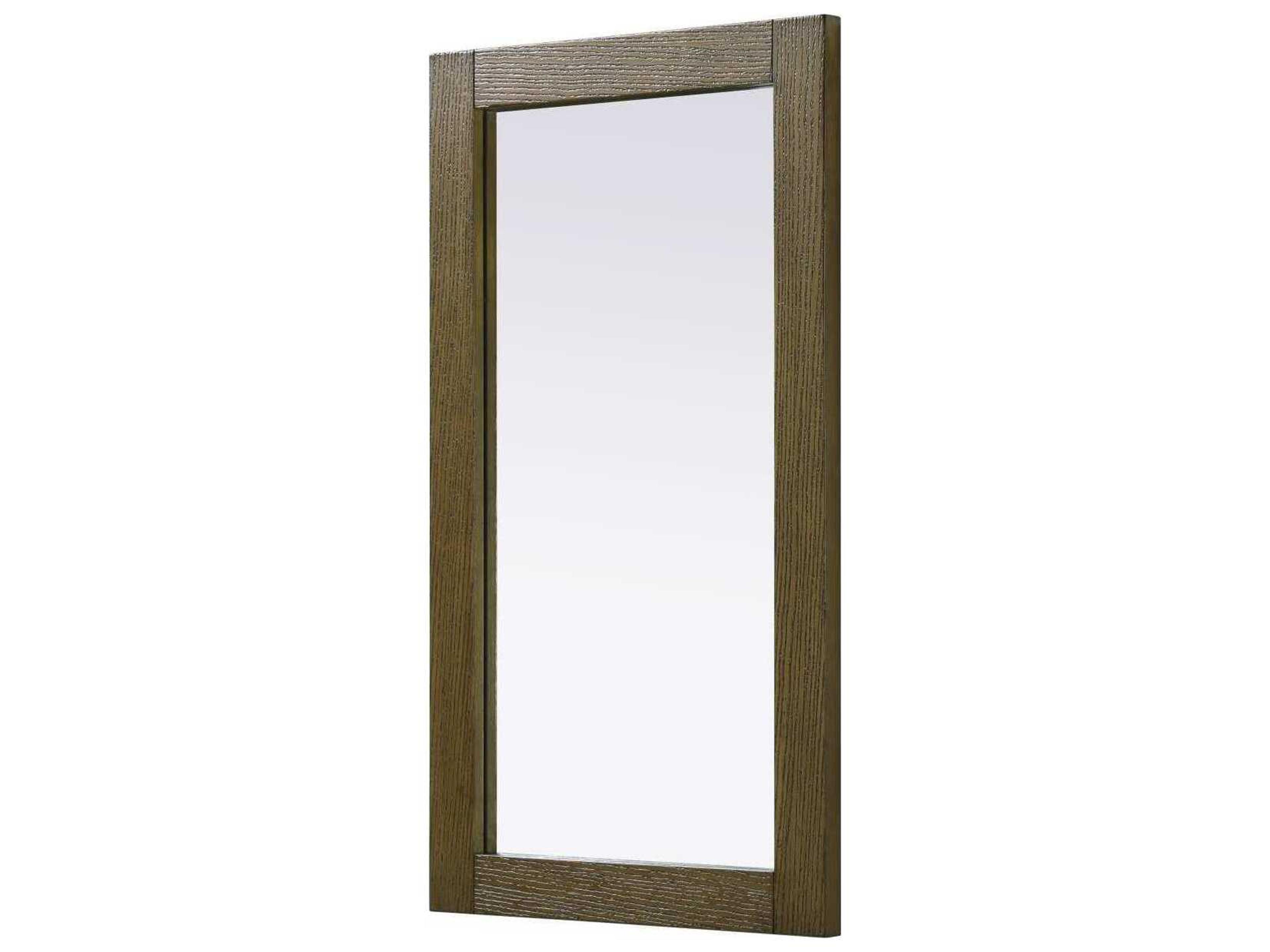 Elegant Lighting Norah Hazel Oak Rectangular Wall Mirror