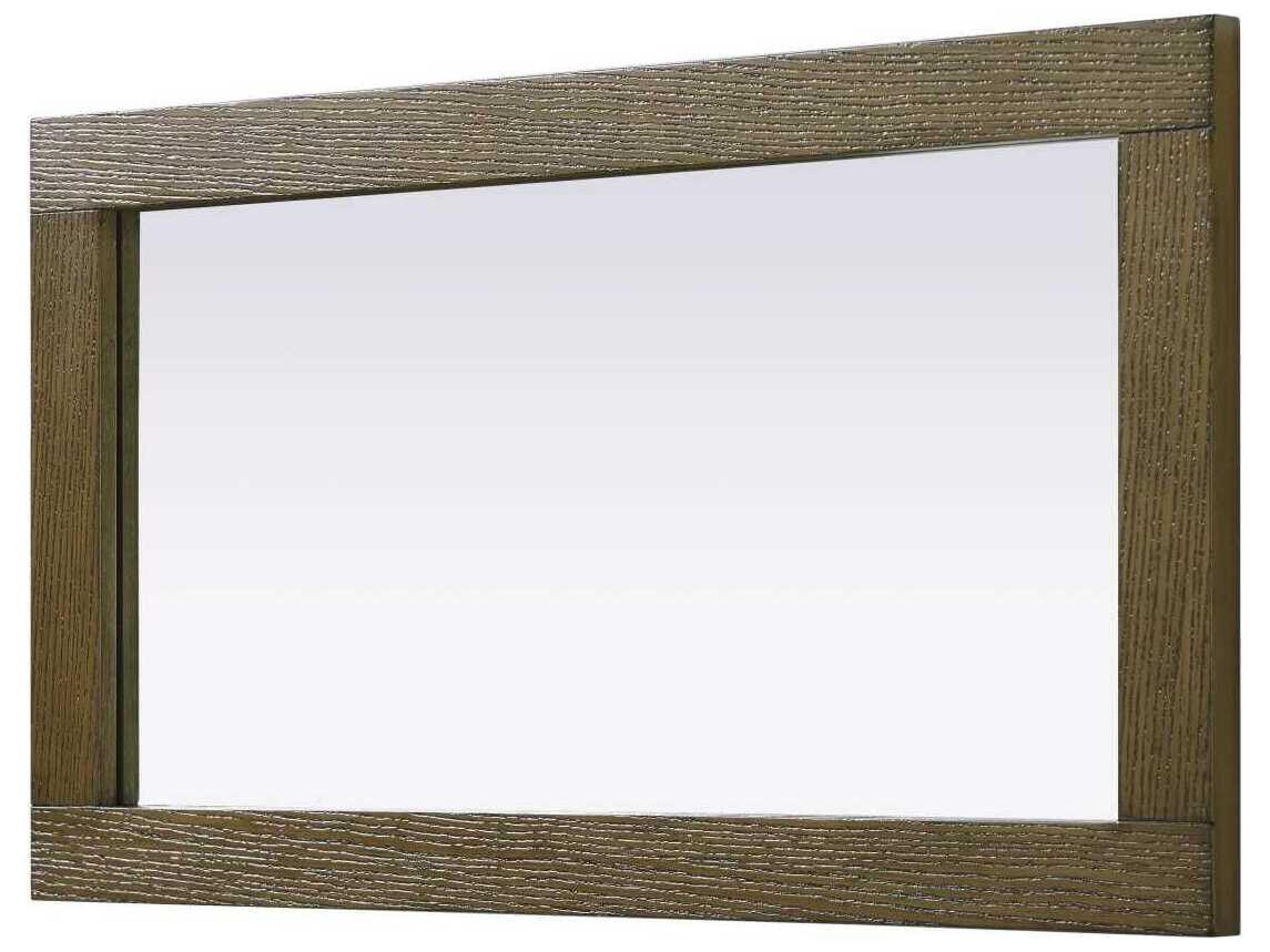 Elegant Lighting Norah Hazel Oak Rectangular Wall Mirror