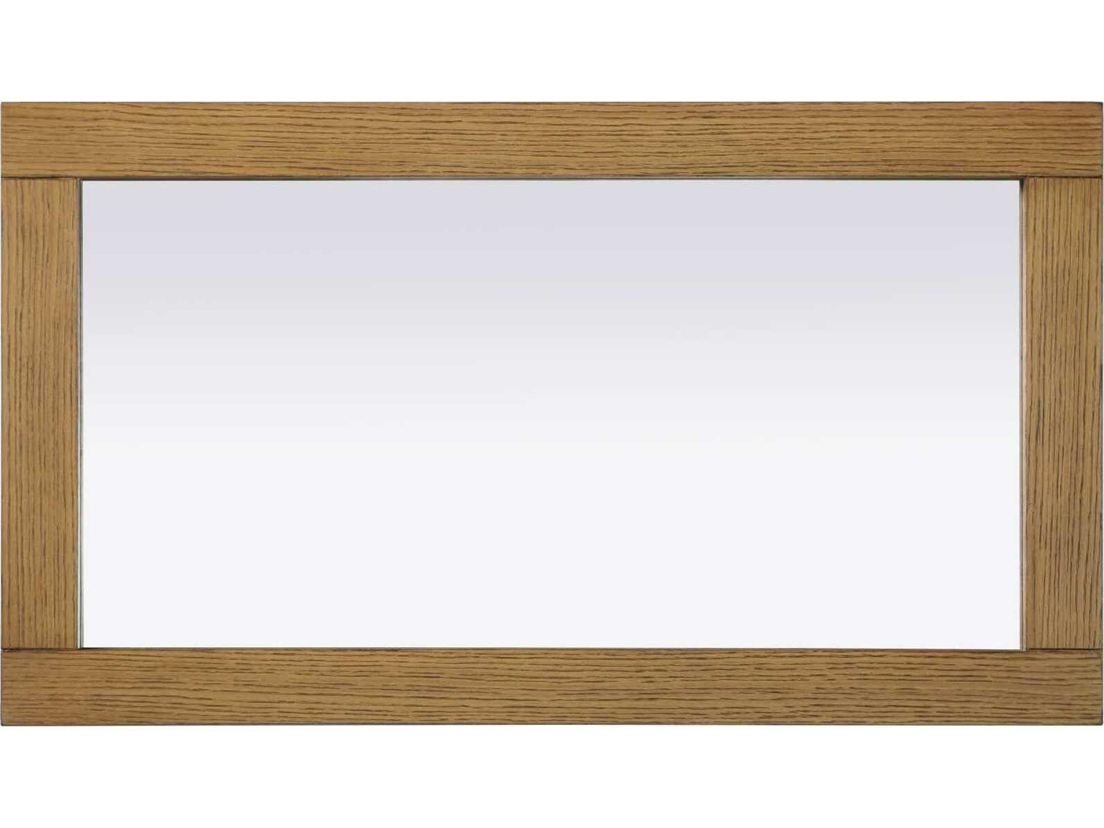 Elegant Lighting Norah Honey Teak Rectangular Wall Mirror