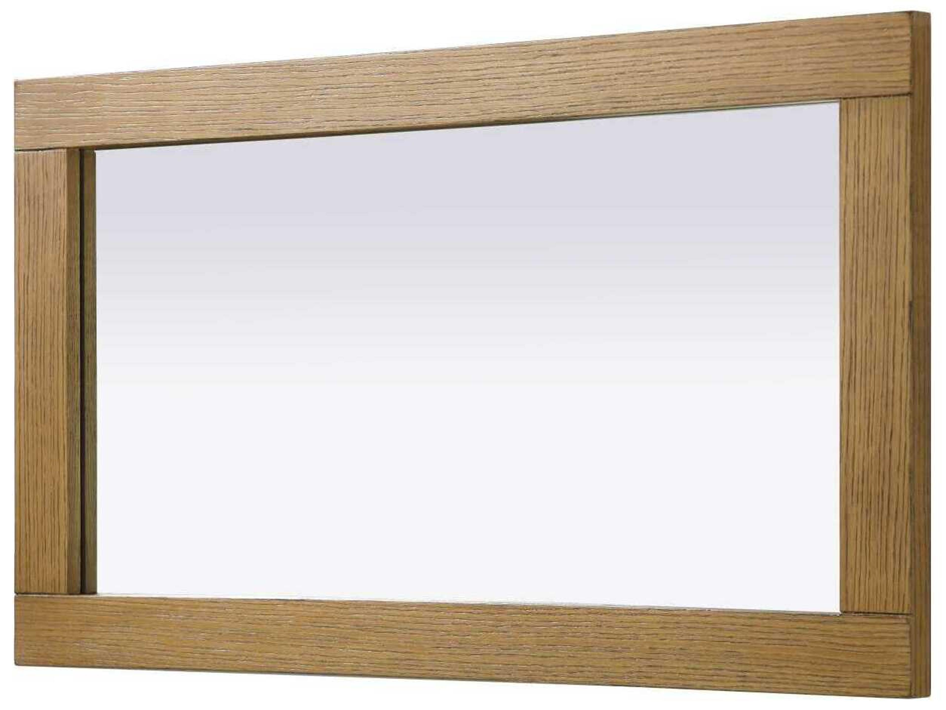 Elegant Lighting Norah Honey Teak Rectangular Wall Mirror