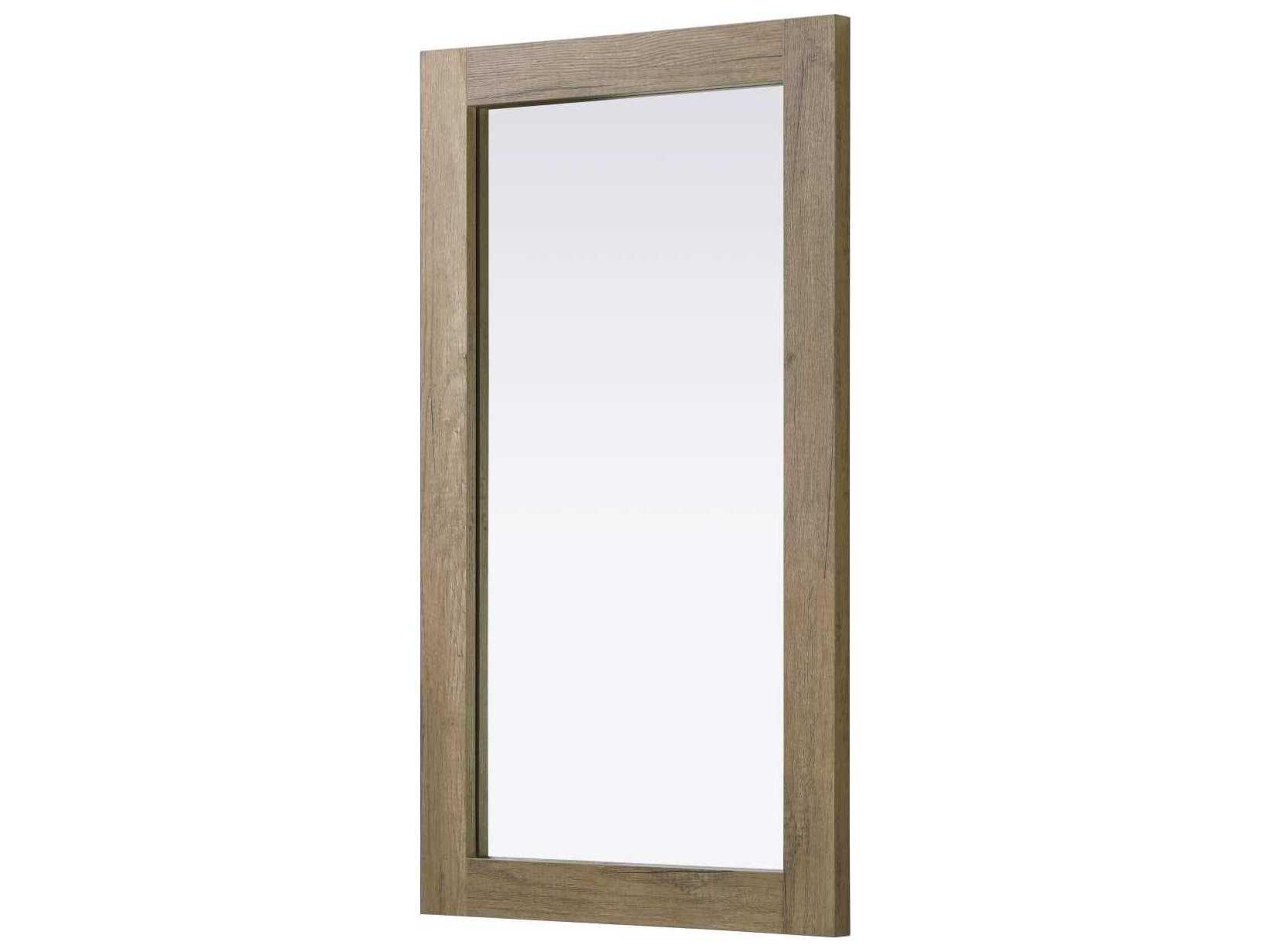 Elegant Lighting Norah Natural Oak Rectangular Wall Mirror