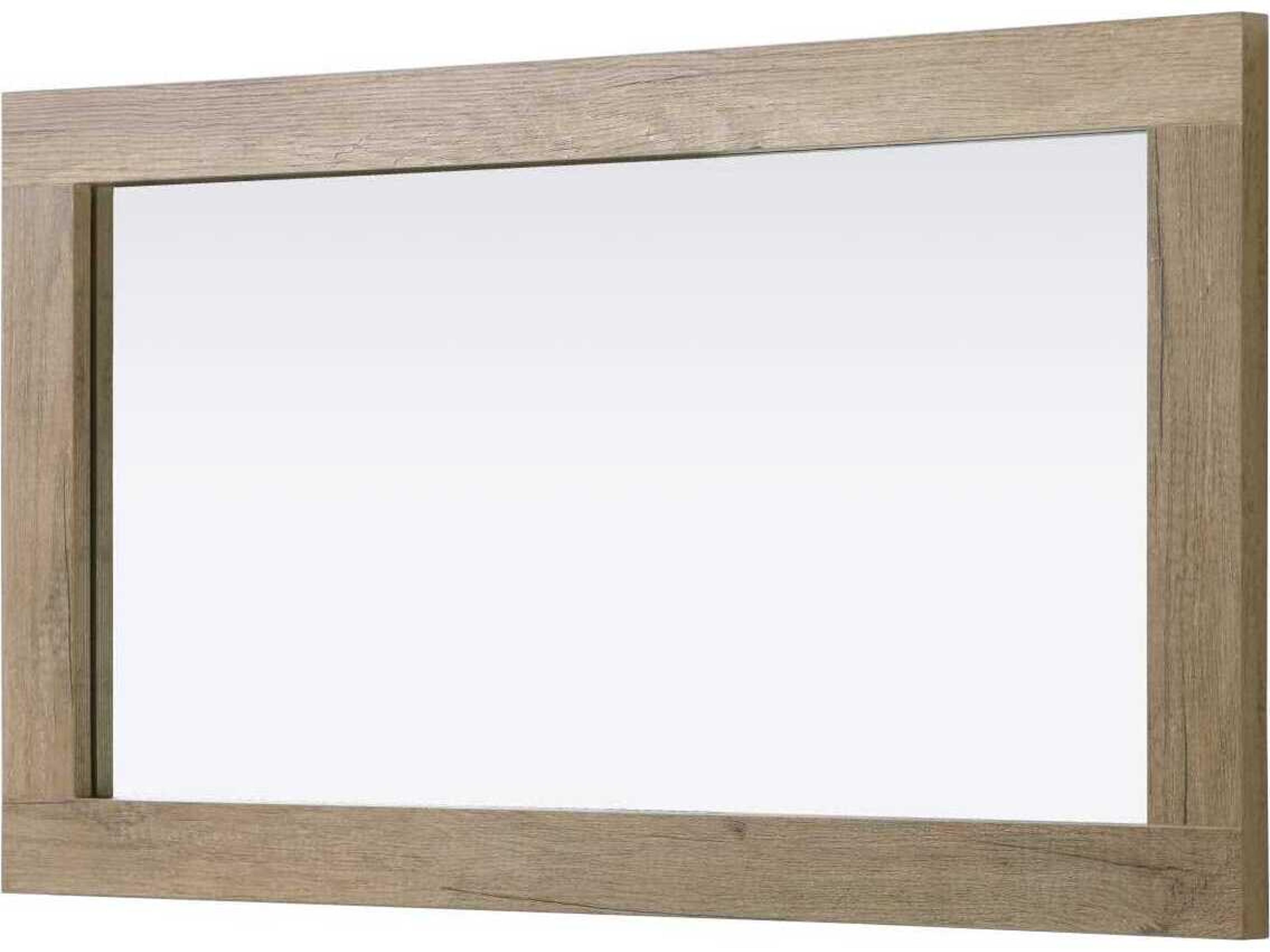 Elegant Lighting Norah Natural Oak Rectangular Wall Mirror