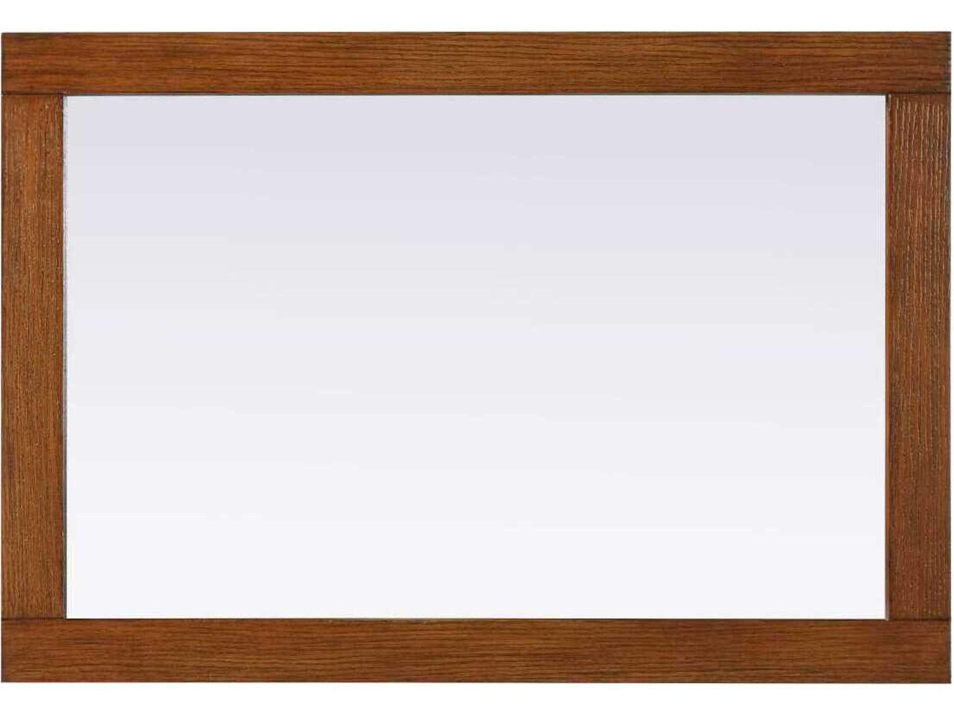 Elegant Lighting Norah Brandy Walnut Rectangular Wall Mirror
