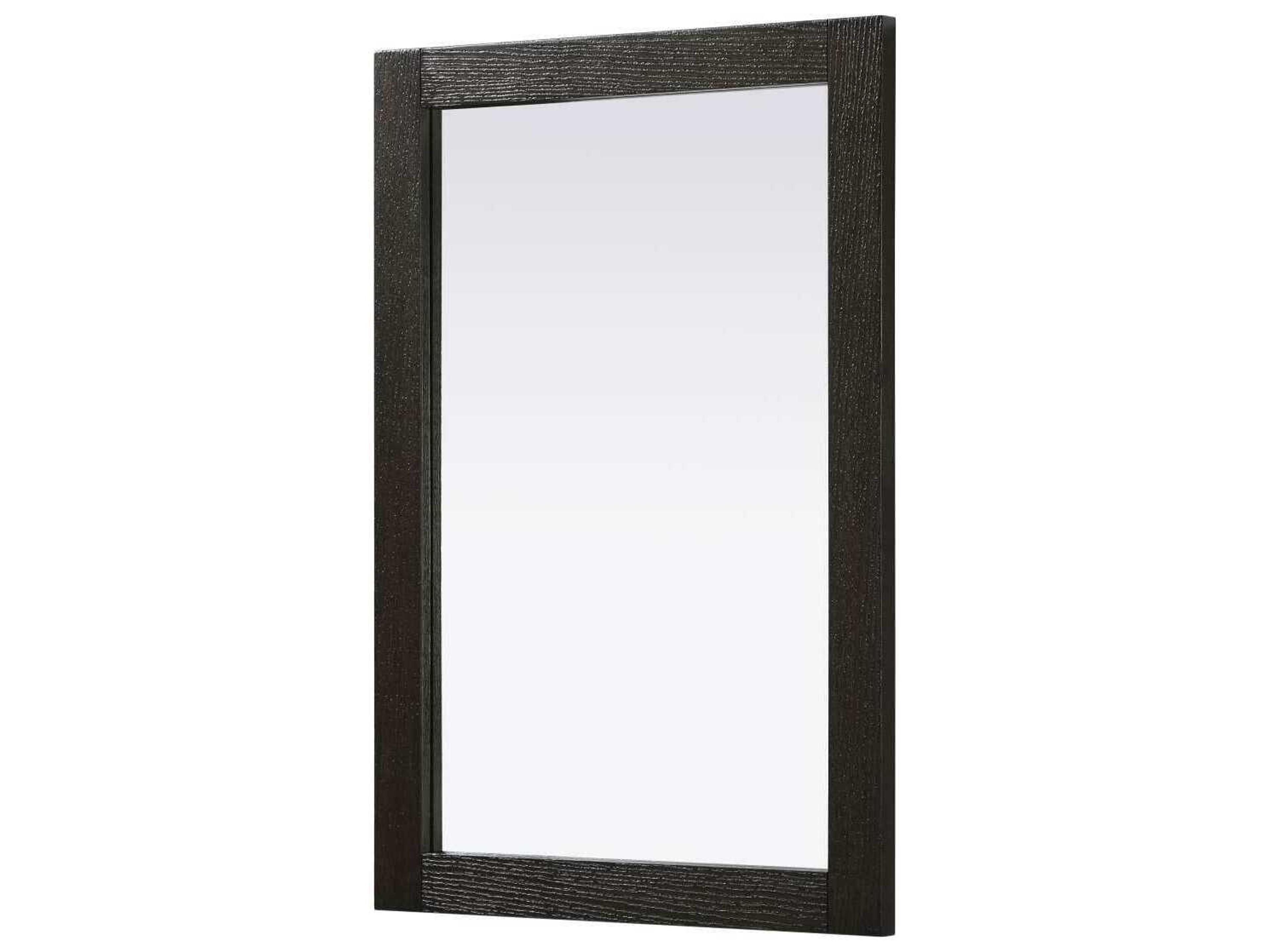 Elegant Lighting Norah Chocolate Oak Rectangular Wall Mirror