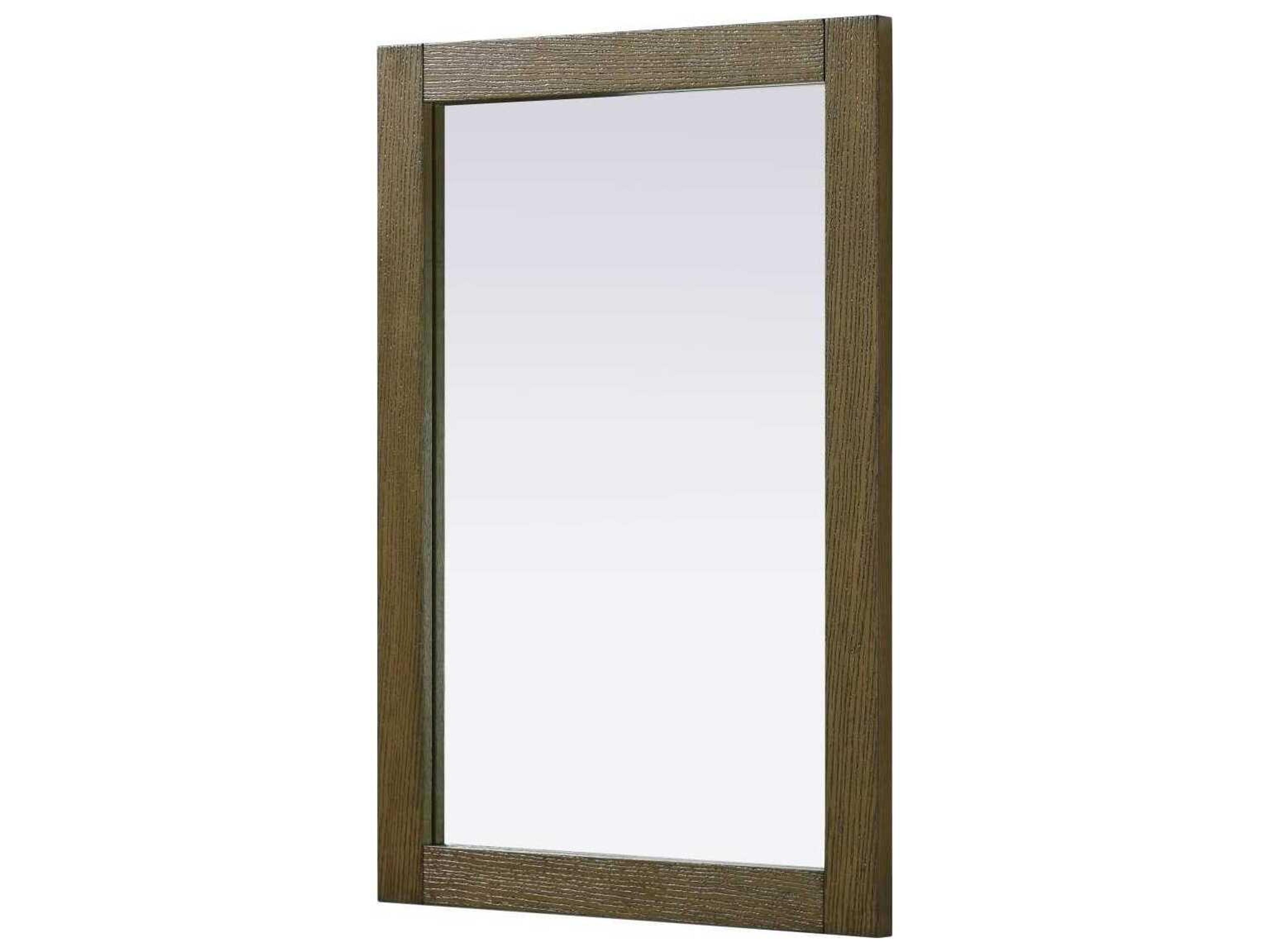 Elegant Lighting Norah Hazel Oak Rectangular Wall Mirror