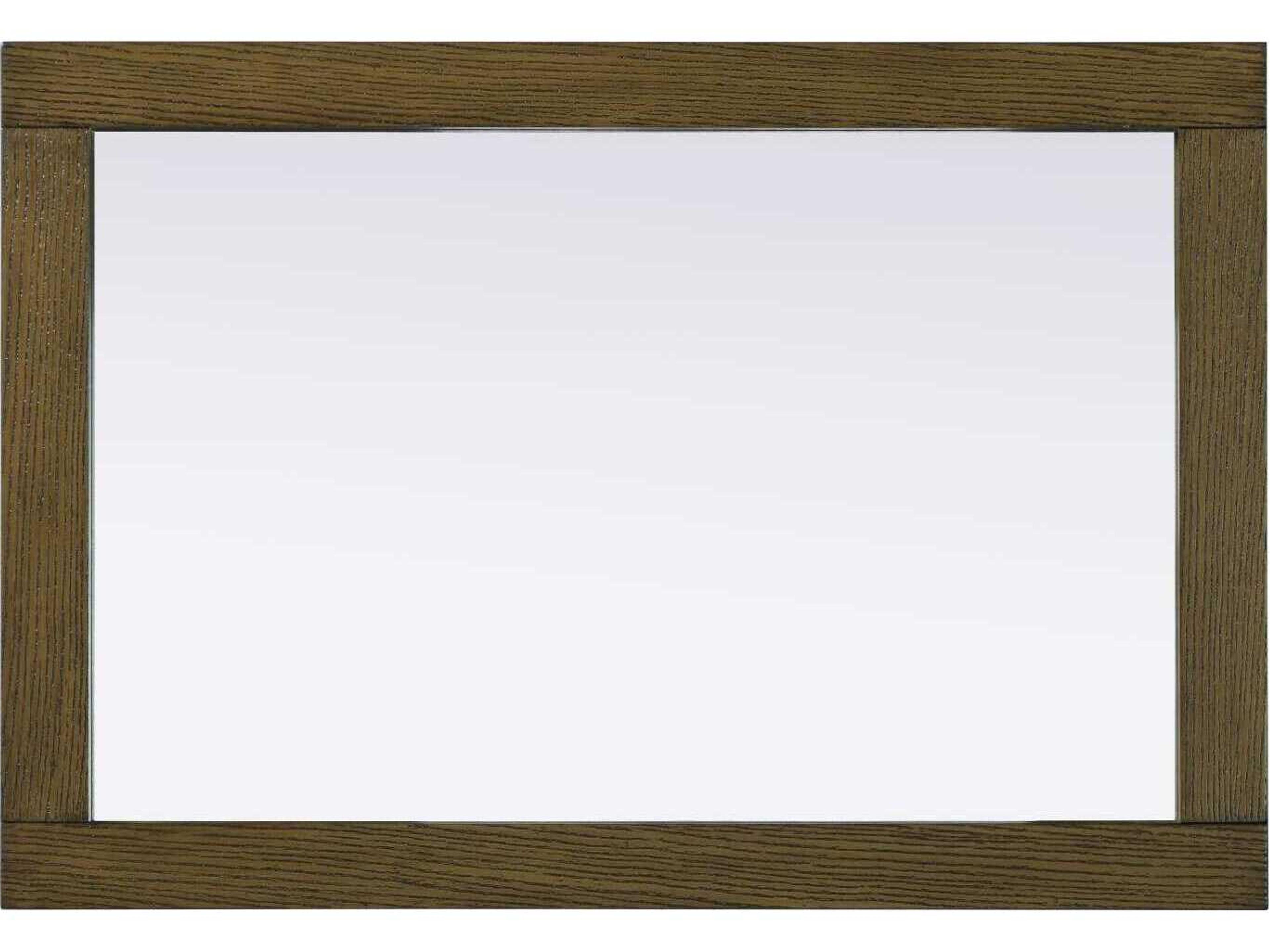 Elegant Lighting Norah Hazel Oak Rectangular Wall Mirror