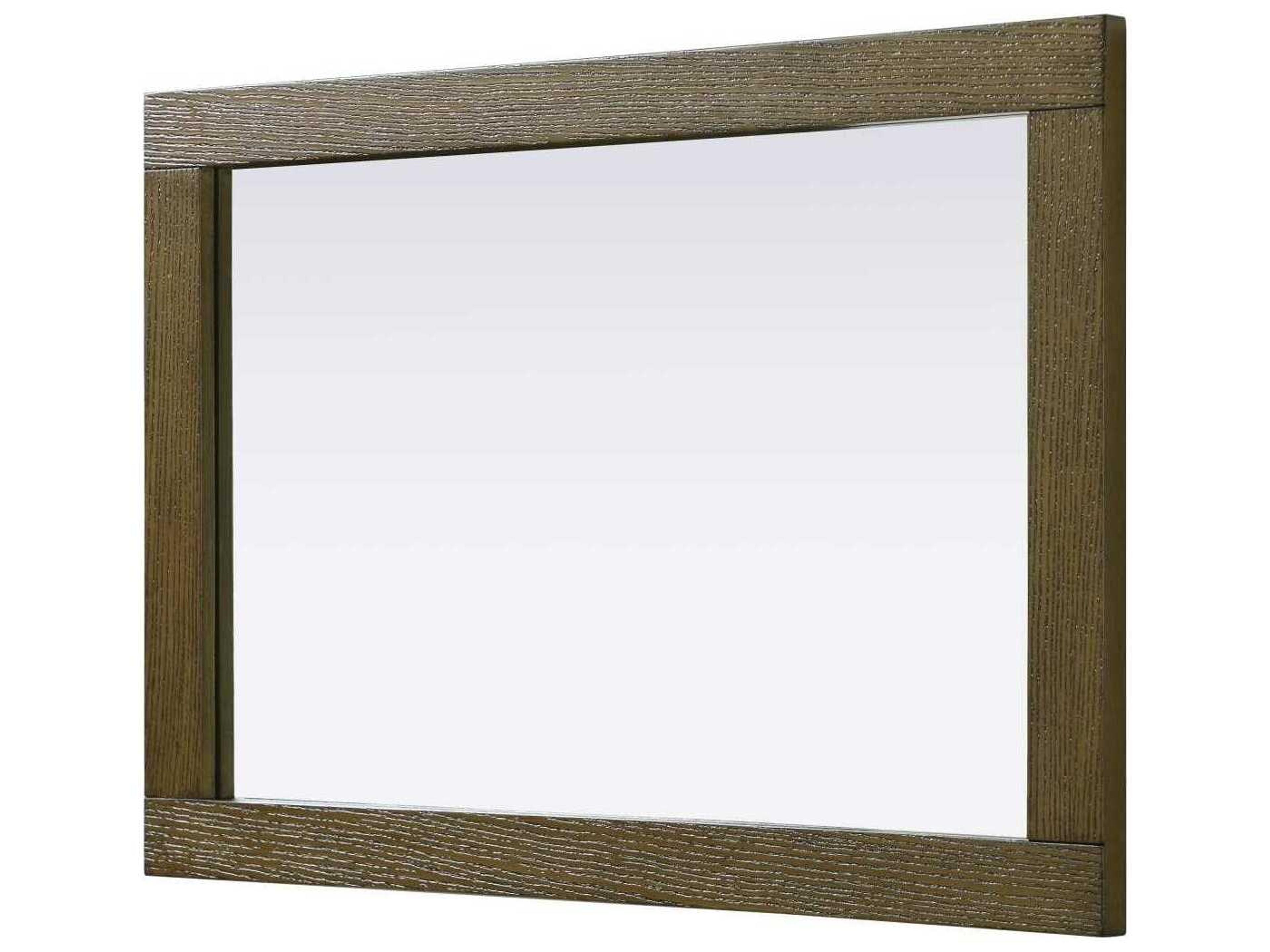 Elegant Lighting Norah Hazel Oak Rectangular Wall Mirror