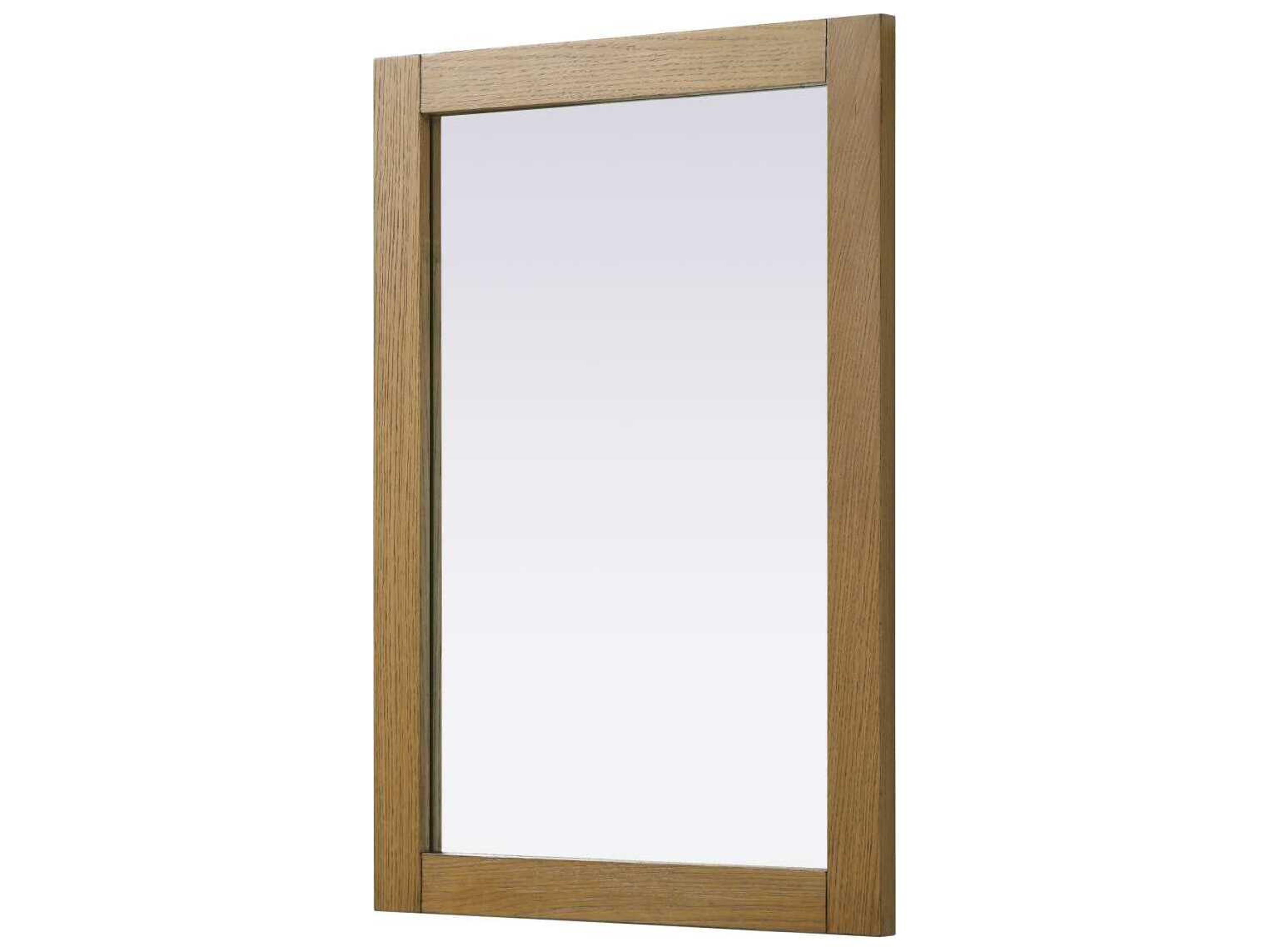 Elegant Lighting Norah Honey Teak Rectangular Wall Mirror