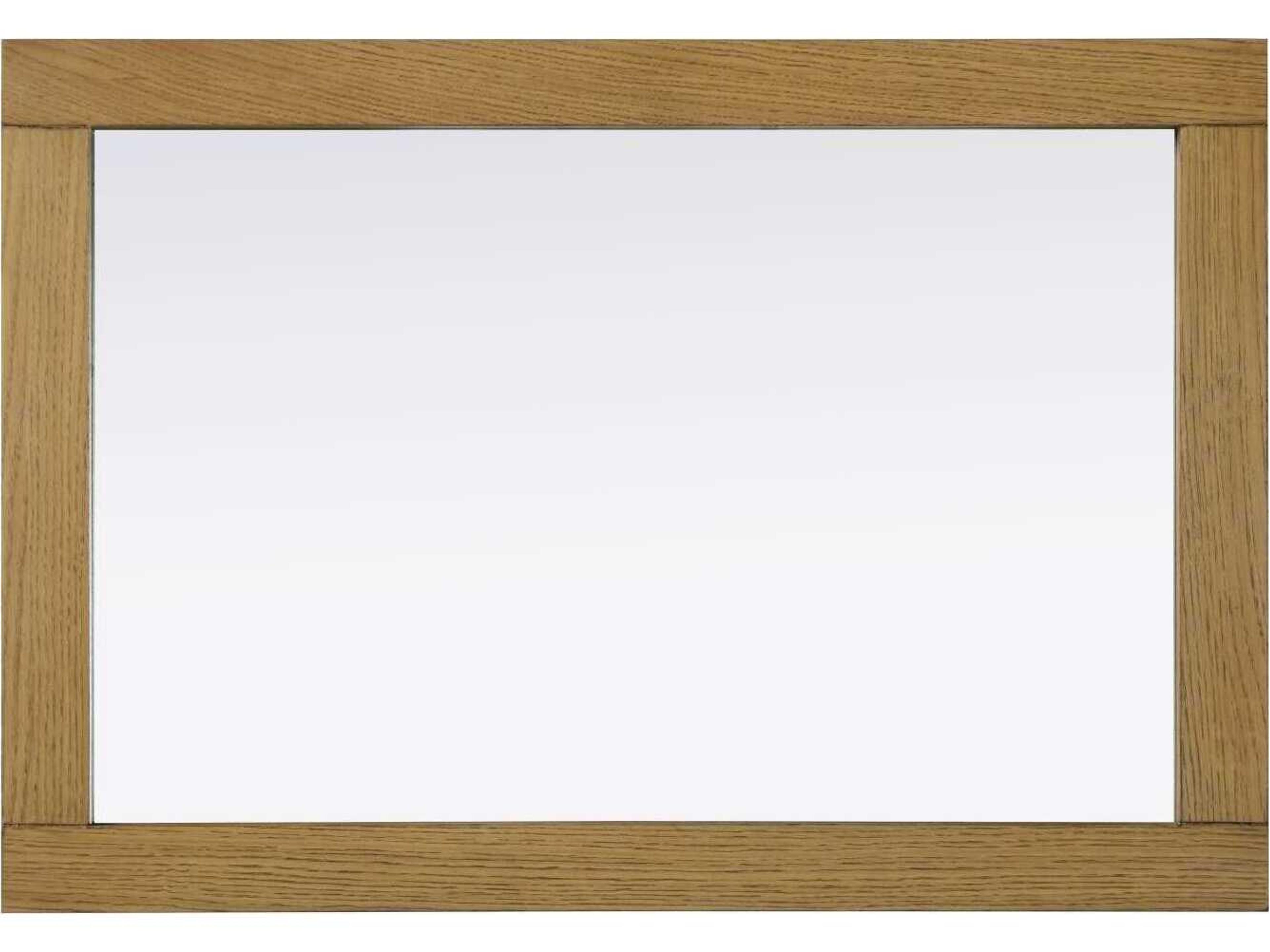 Elegant Lighting Norah Honey Teak Rectangular Wall Mirror