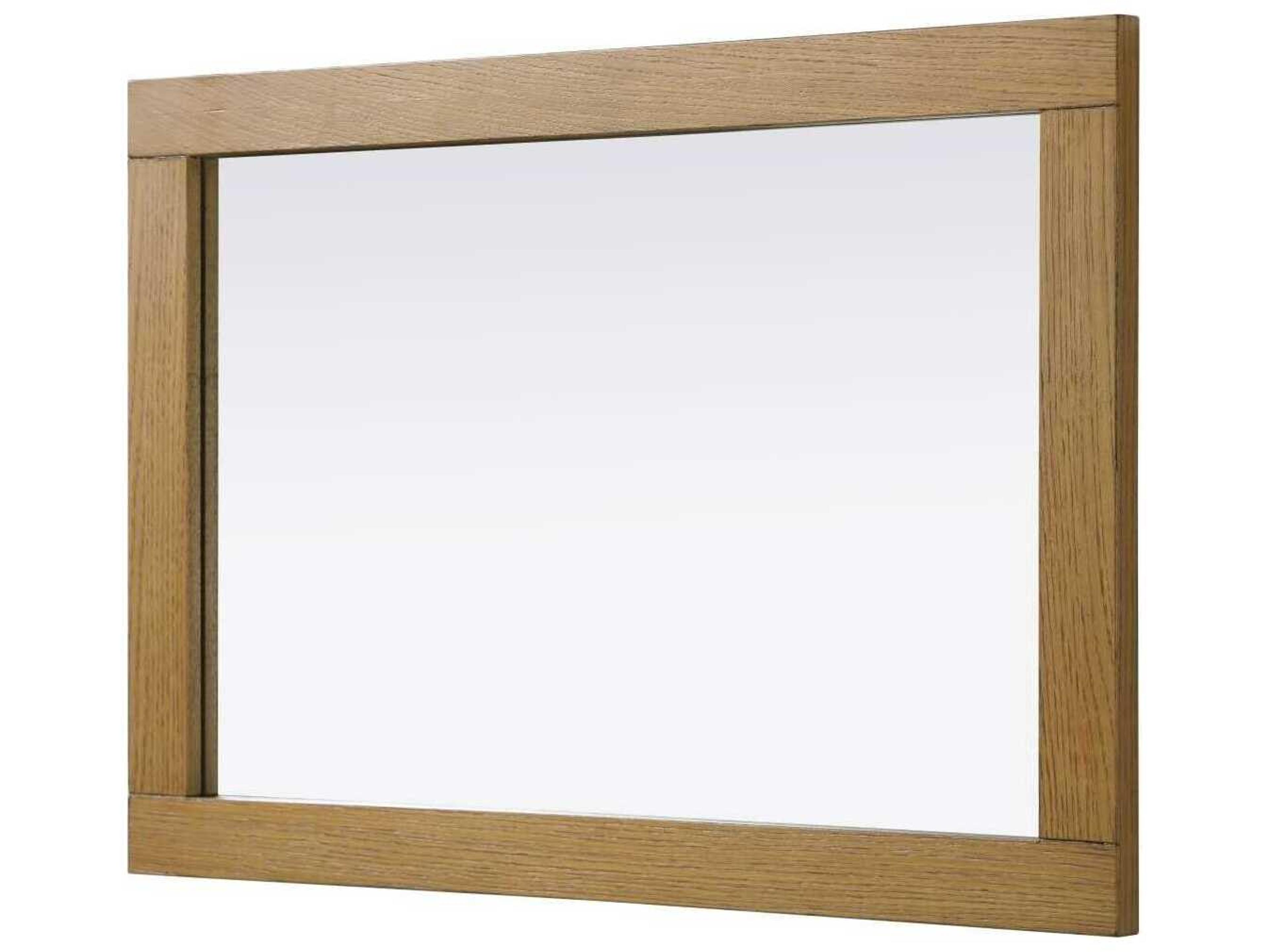 Elegant Lighting Norah Honey Teak Rectangular Wall Mirror