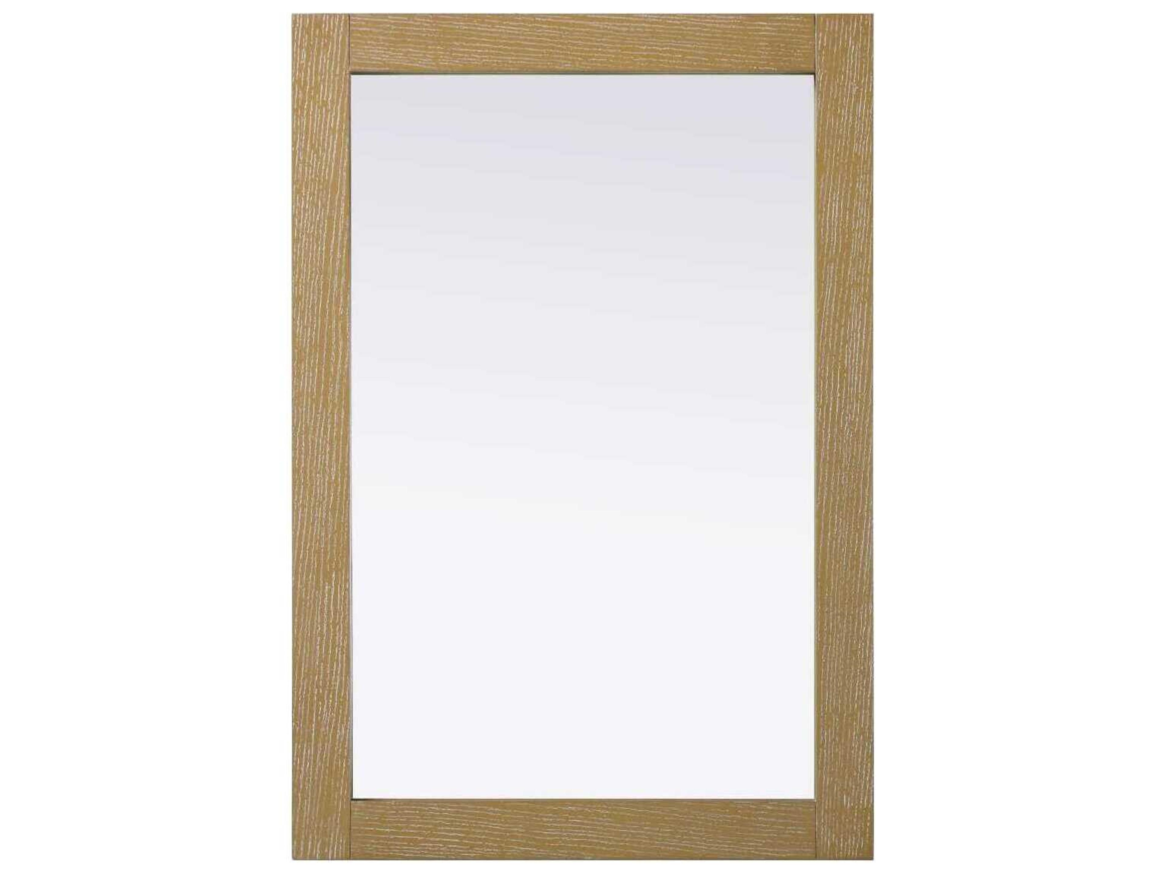Norah Linen Oak Rectangular Wall Mirror