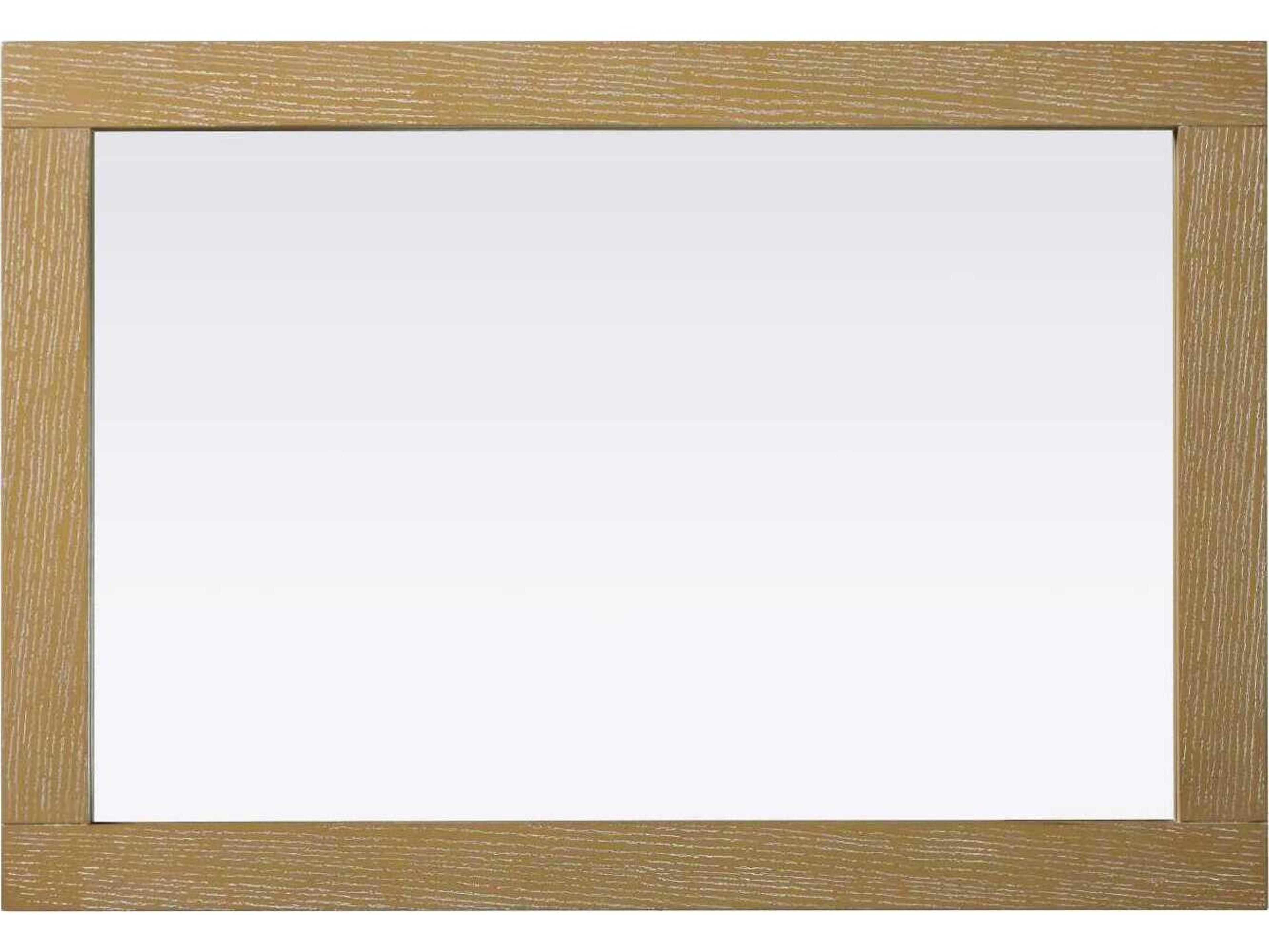 Elegant Lighting Norah Linen Oak Rectangular Wall Mirror