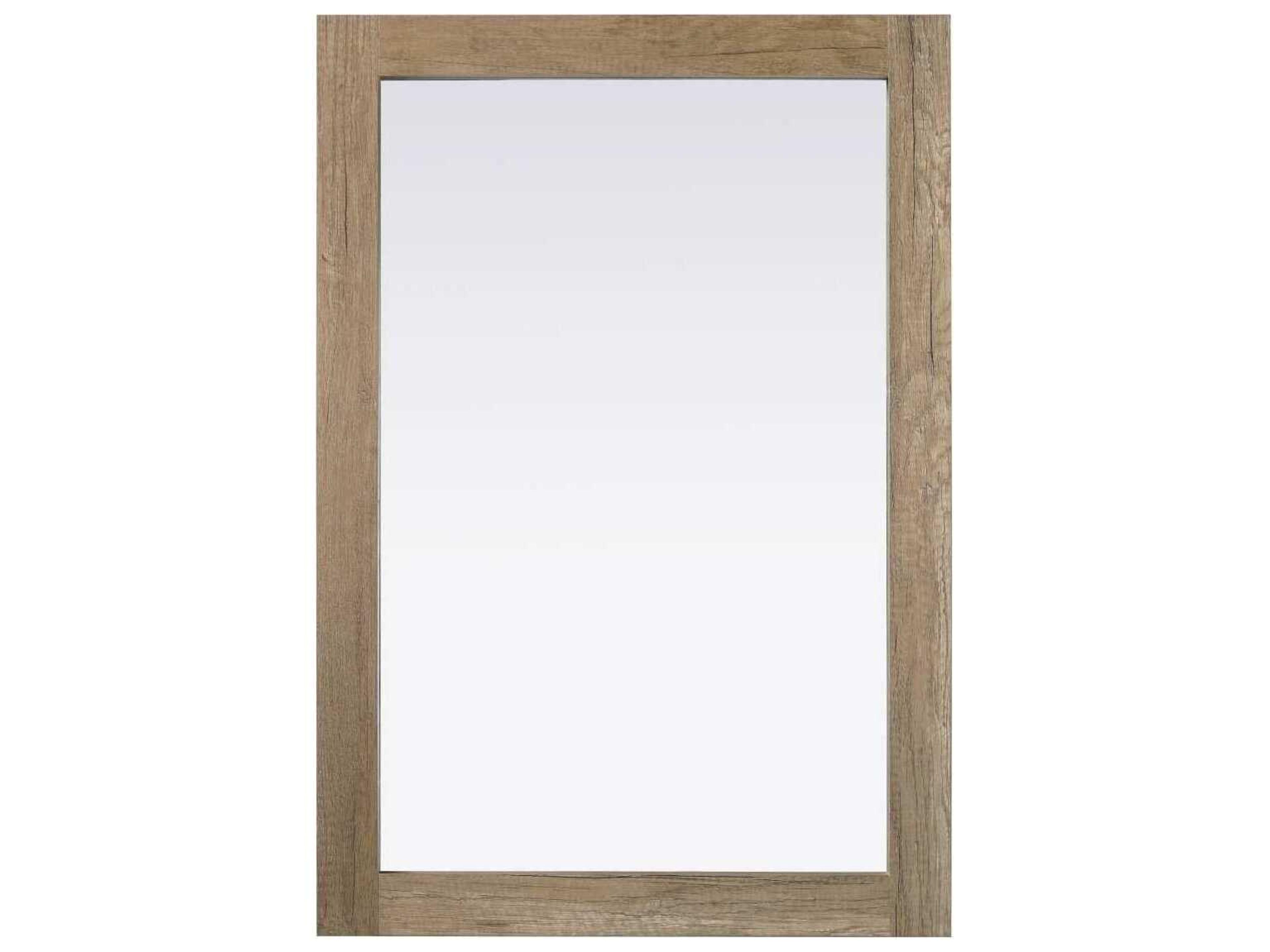 Elegant Lighting Norah Natural Oak Rectangular Wall Mirror