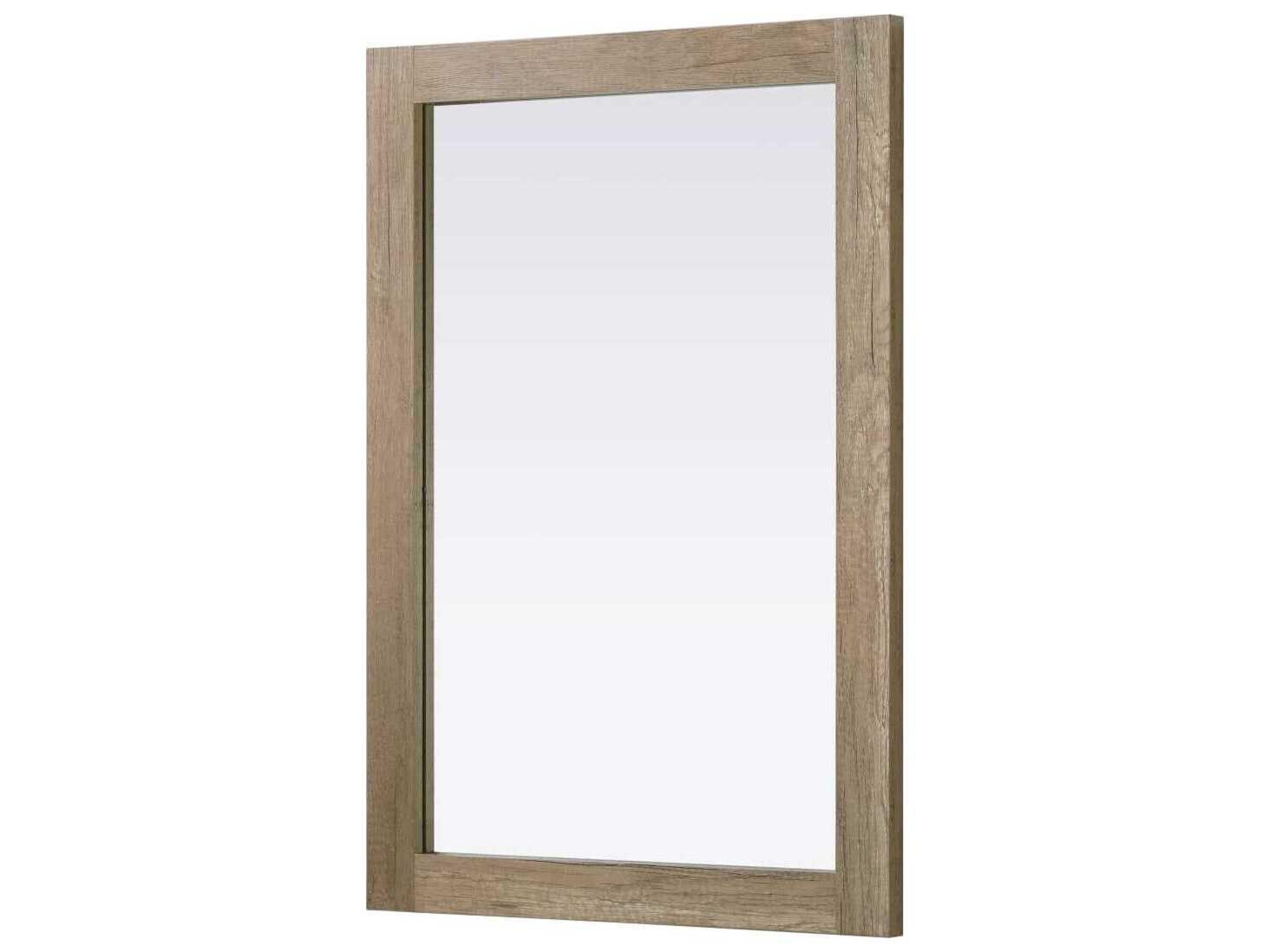 Elegant Lighting Norah Natural Oak Rectangular Wall Mirror