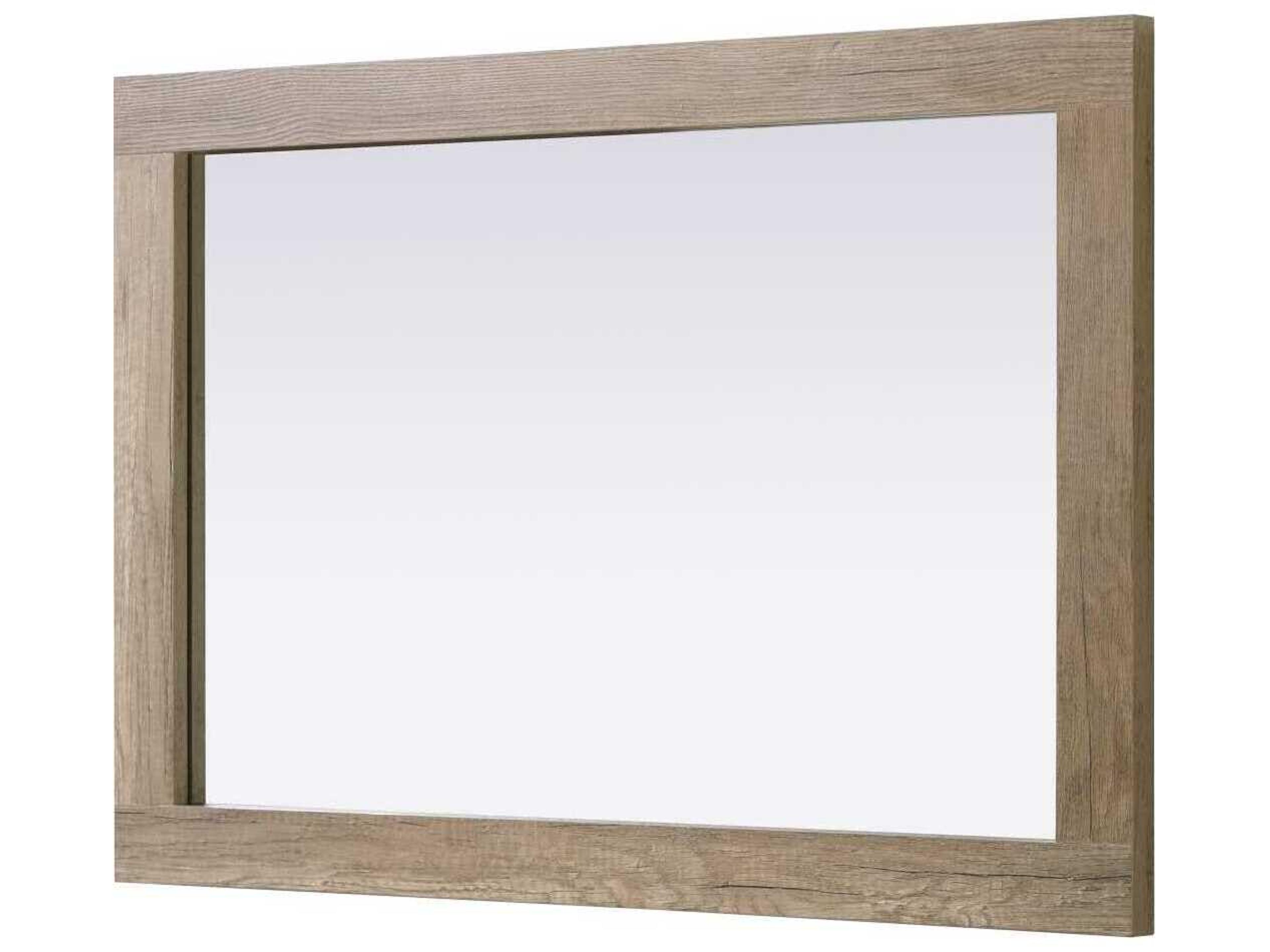 Elegant Lighting Norah Natural Oak Rectangular Wall Mirror
