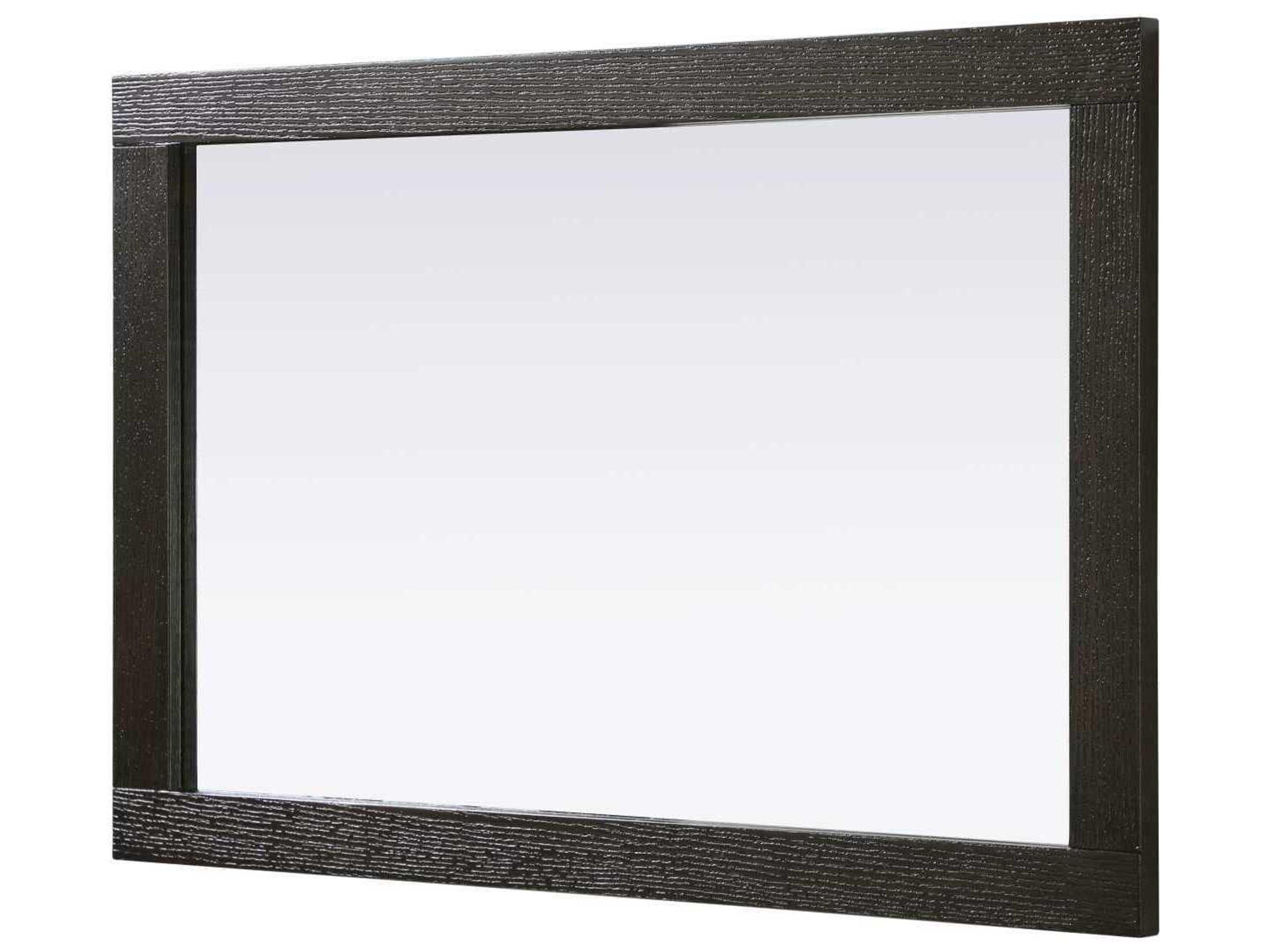 Elegant Lighting Norah Chocolate Oak Rectangular Wall Mirror