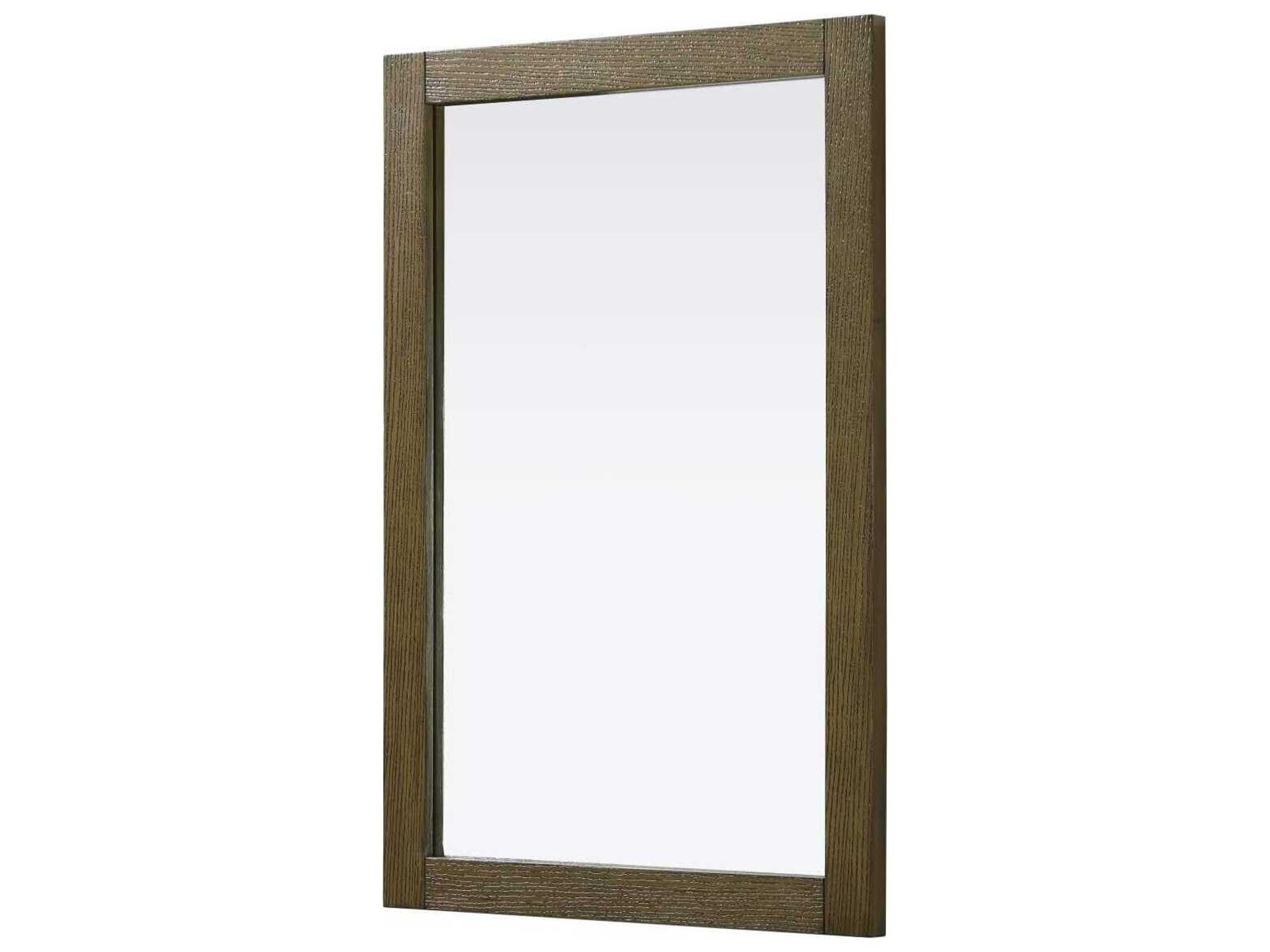 Elegant Lighting Norah Hazel Oak Rectangular Wall Mirror